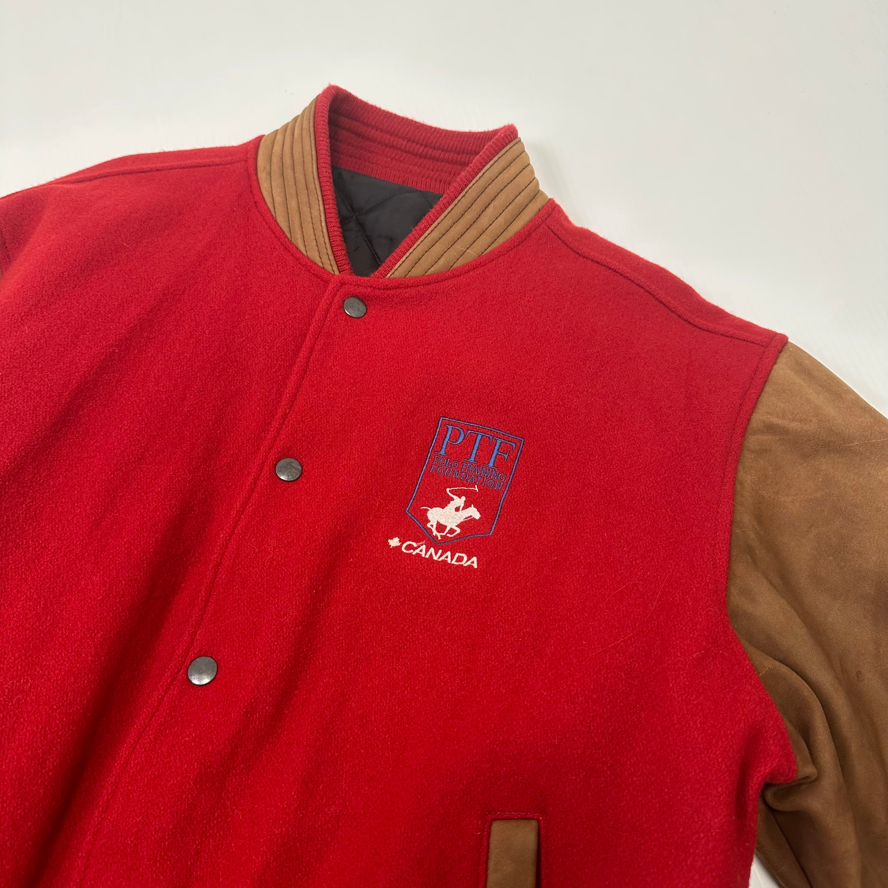 Vintage Polo Training Canada Varsity Jacket M