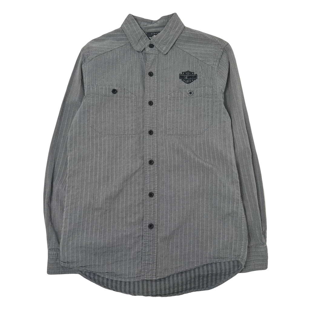 Harley Davidson Striped Button Up Shirt S