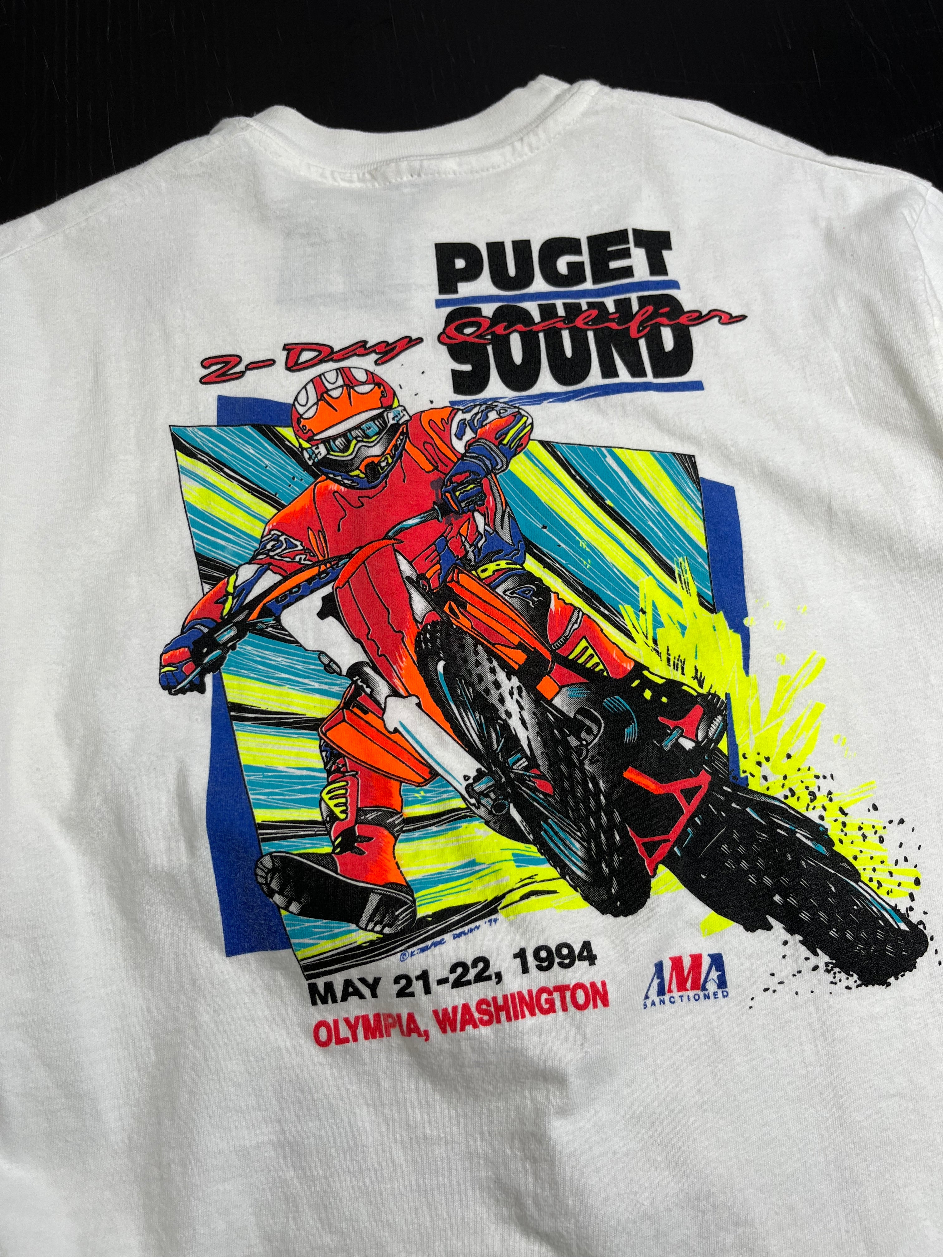 1994 Puget Sound Enduro Riders Motocross Tee L