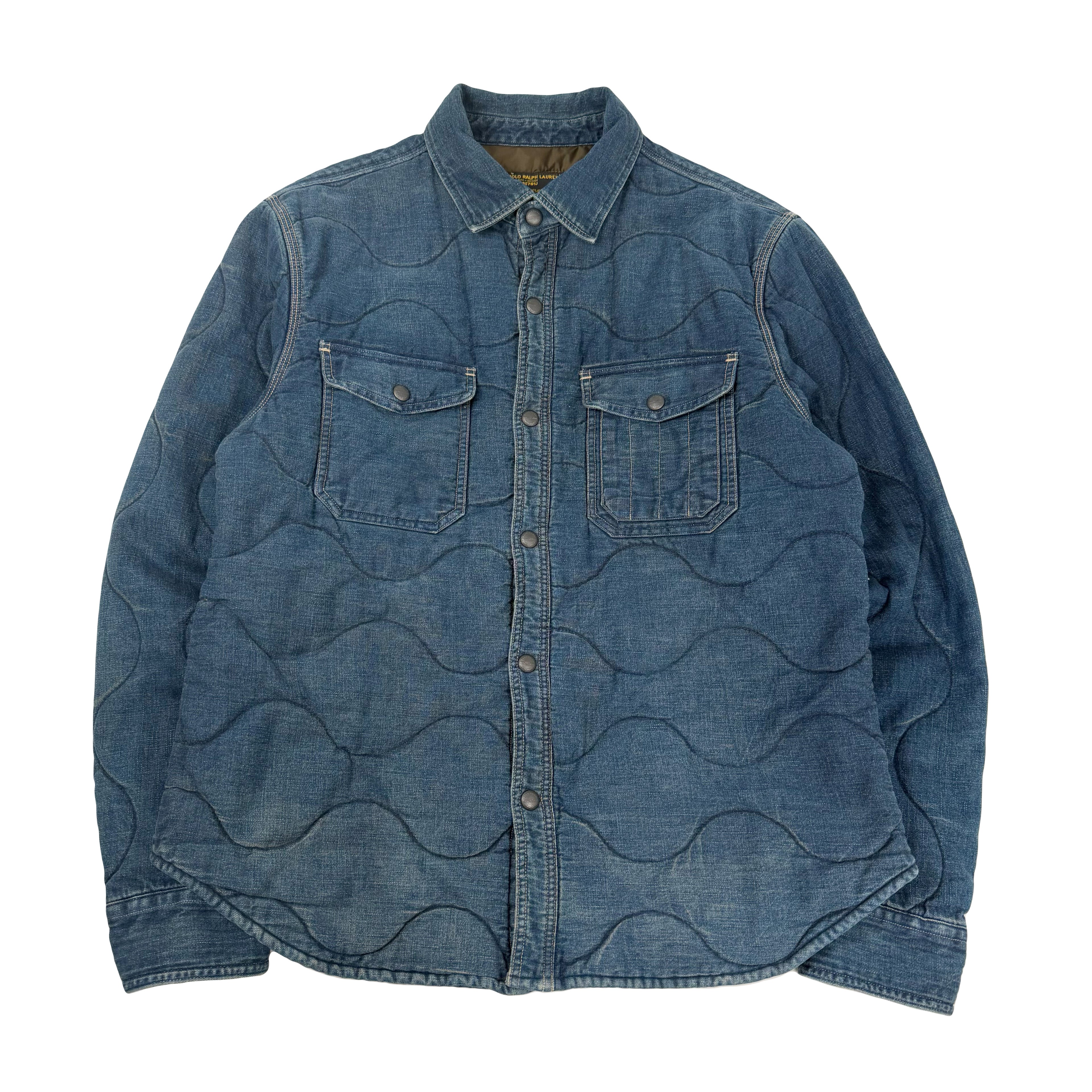 Vintage Polo Ralph Lauren Quilted Denim Jacket L
