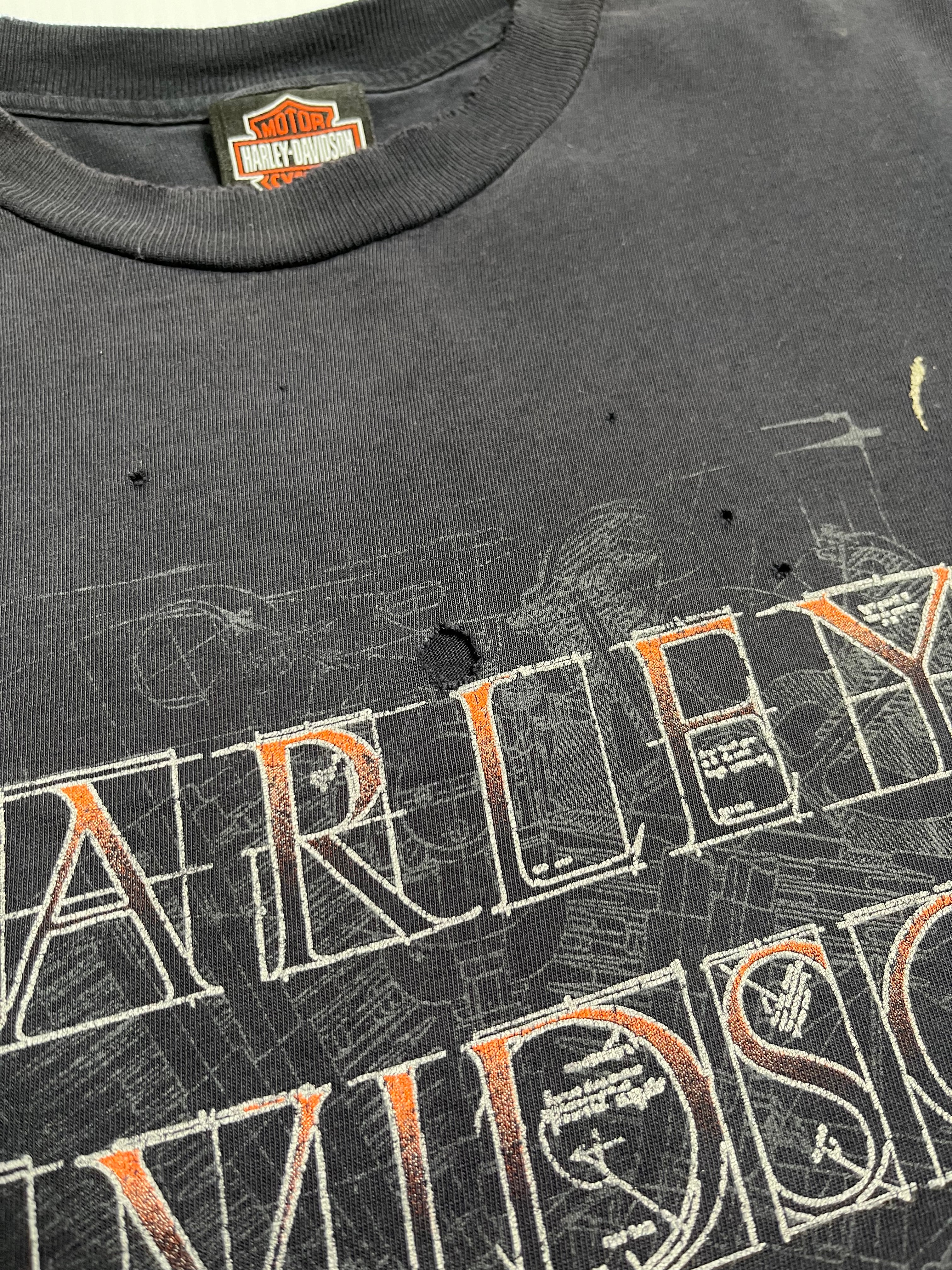 Vintage Harley Davidson Calgary Distressed Tee XL