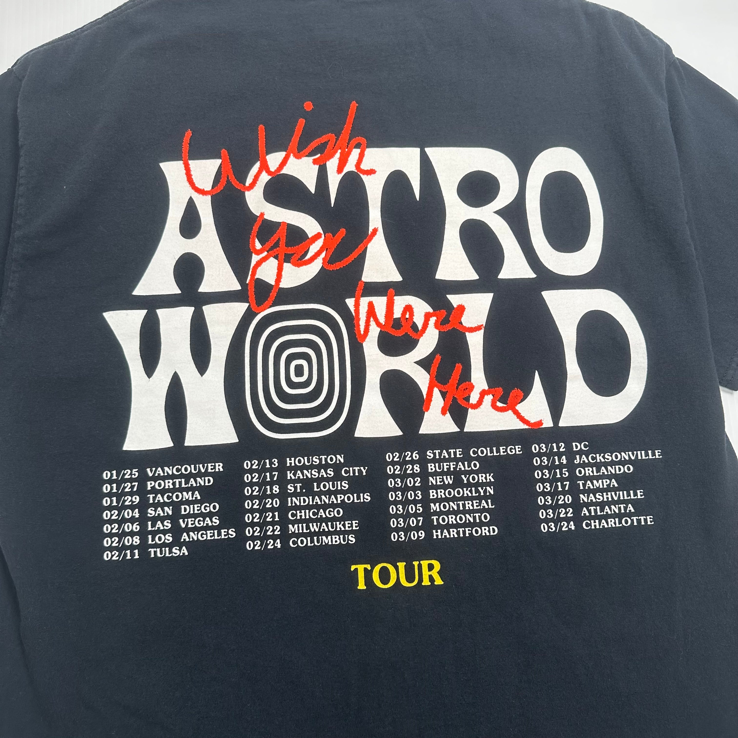 Astroworld Tour Wish You Were Here Tee L