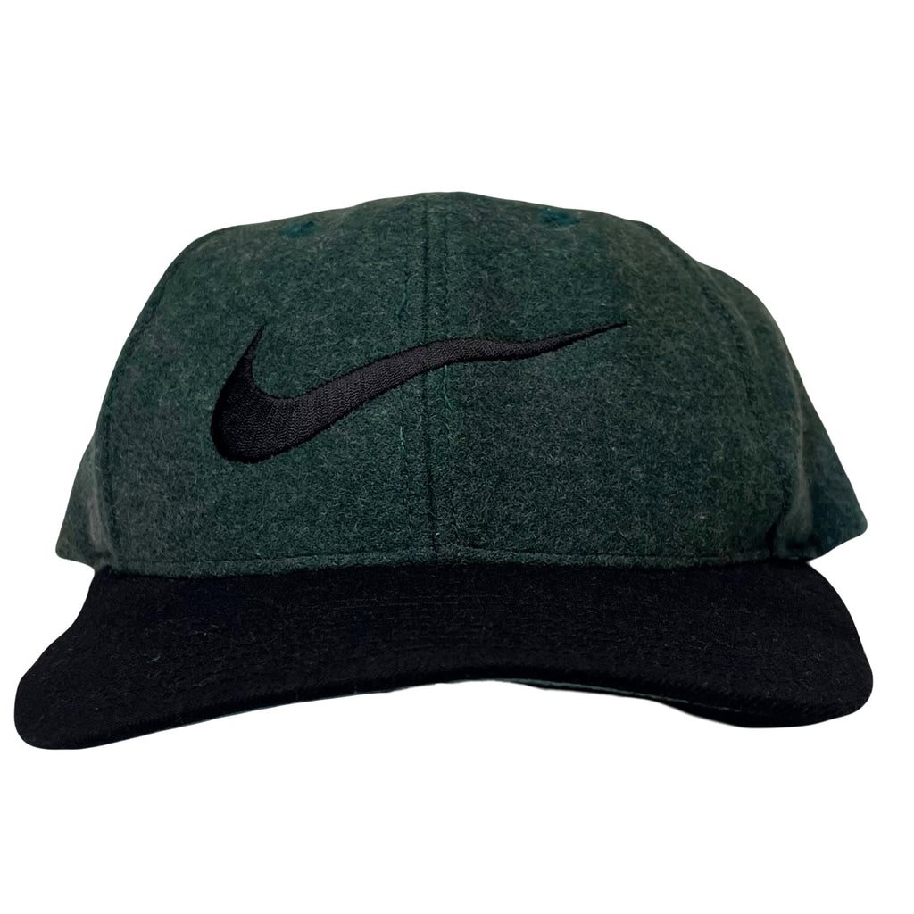 90s Nike Big Swoosh Wool Blend Strapback Hat