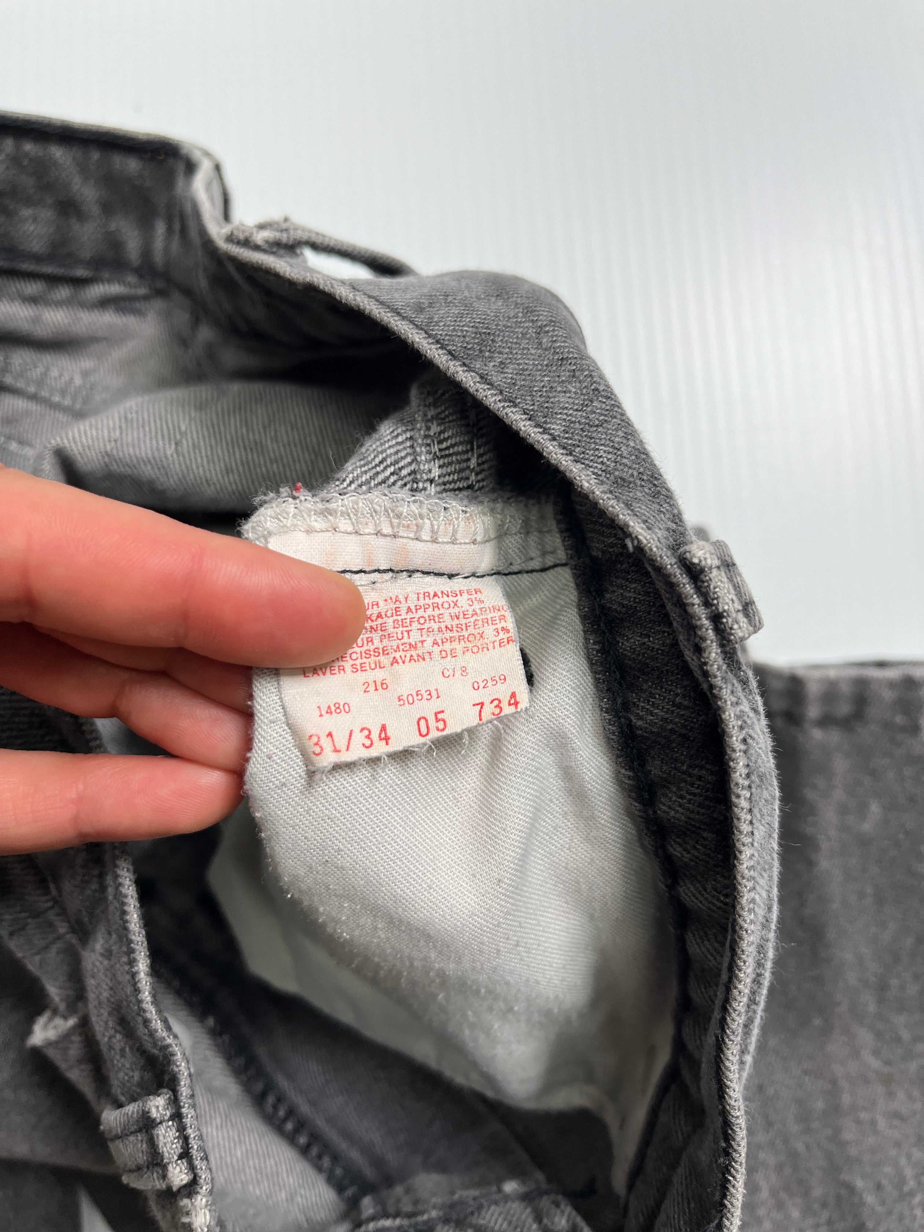 Vintage Levi's 531 Faded Black Denim 29