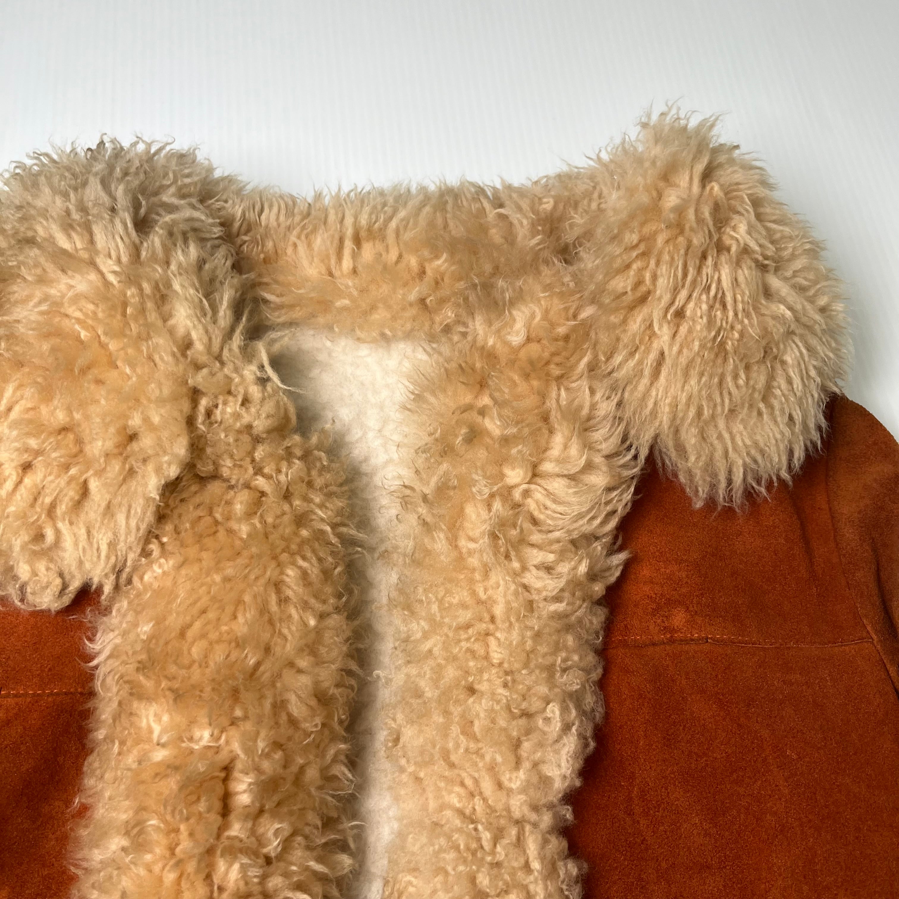 Vintage Sherpa Lined Suede Jacket Women's 6