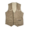 Vintage Sears Sherpa Lined Leather Western Reversible Vest S