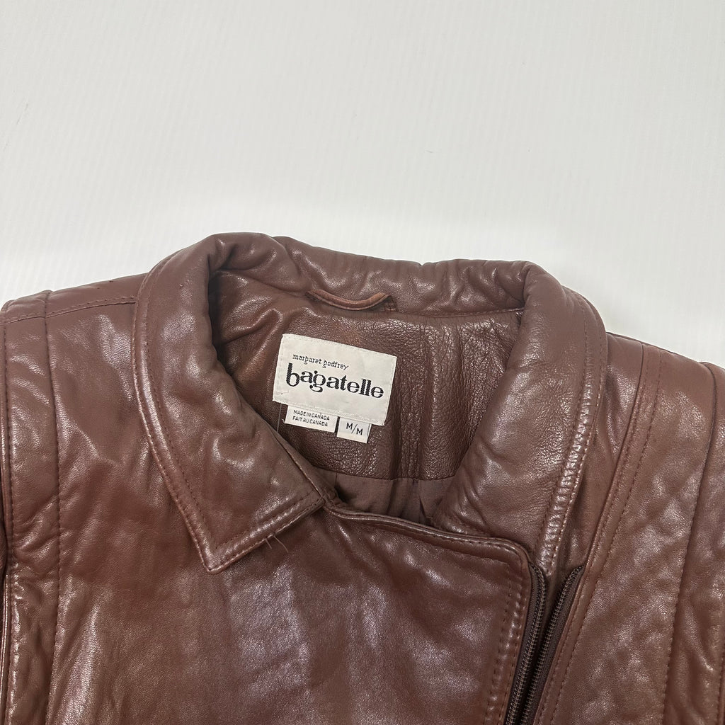 Vintage Bagatelle Leather Bomber Jacket M