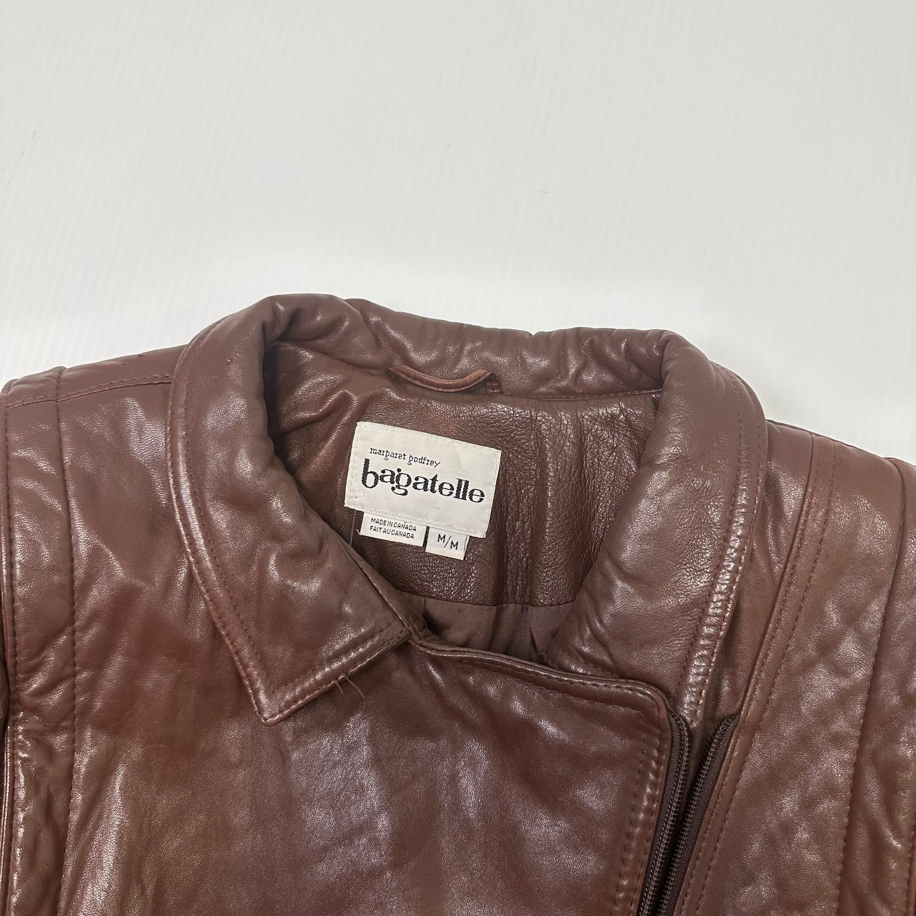 Vintage Bagatelle Leather Bomber Jacket M