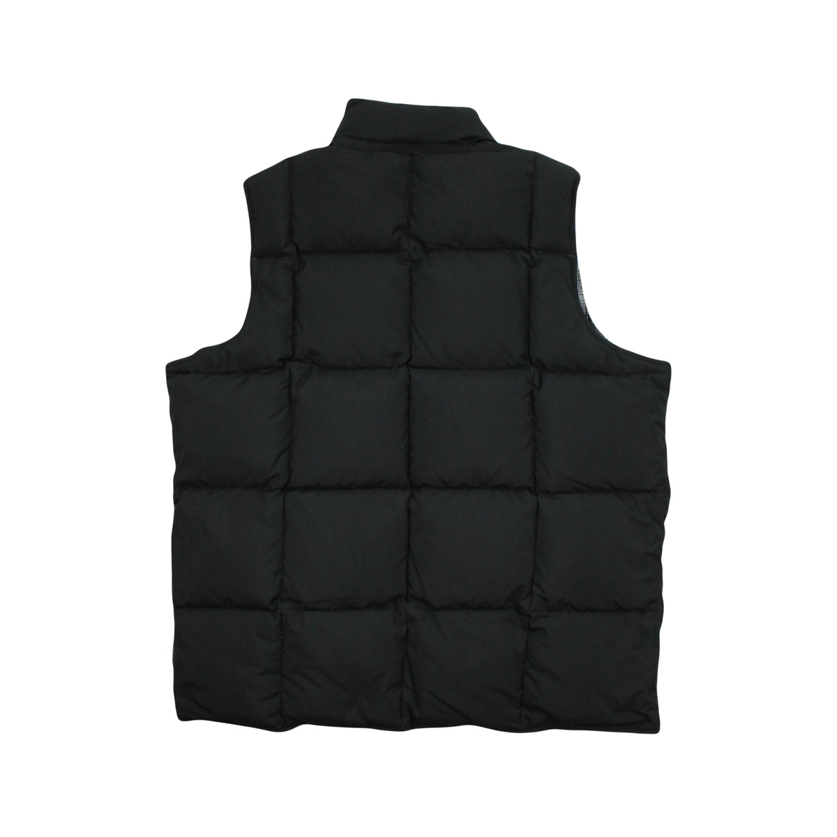 2000s Stussy Reversible Plaid Puffer Vest M