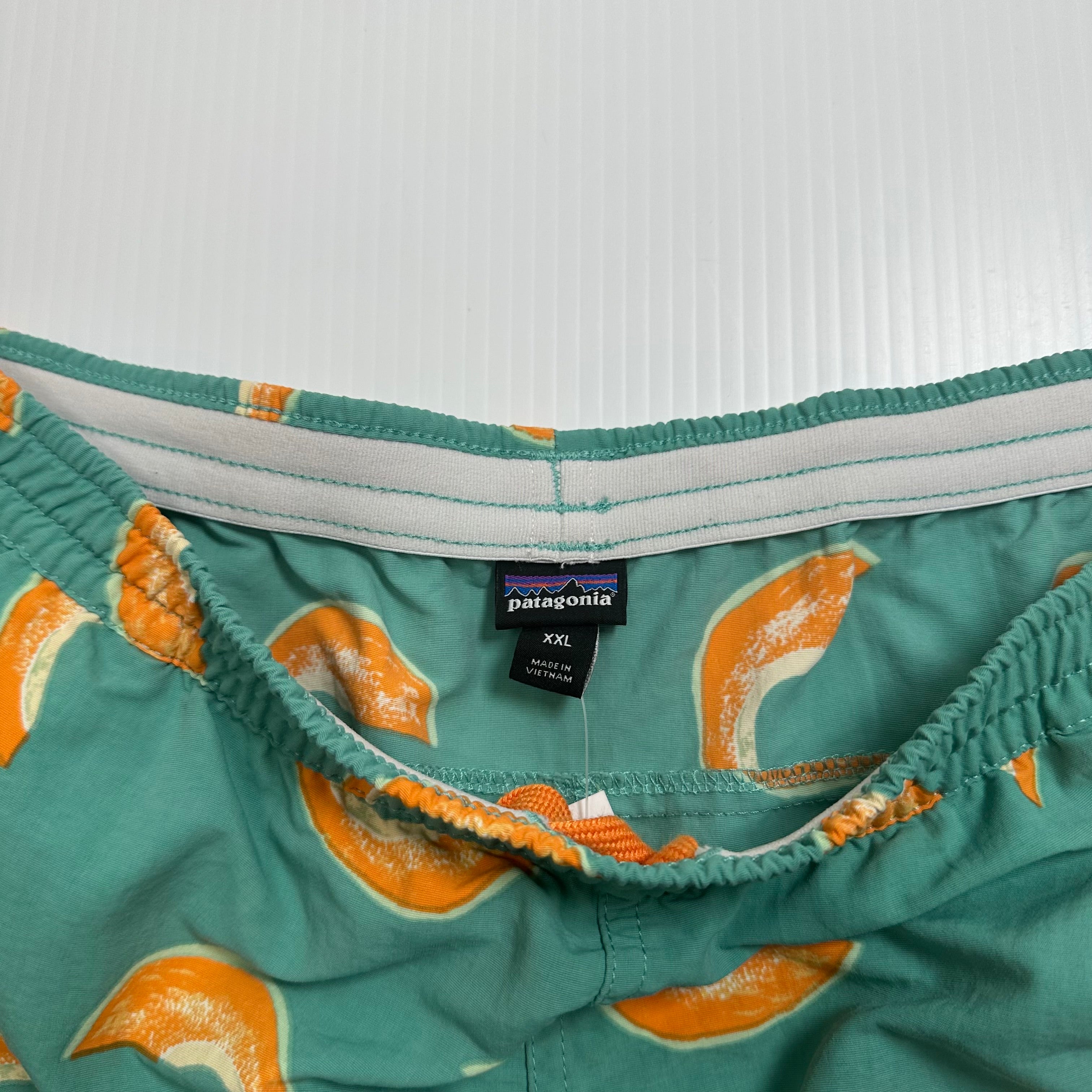Patagonia Cantaloupe Pattern Athletic Shorts XXL