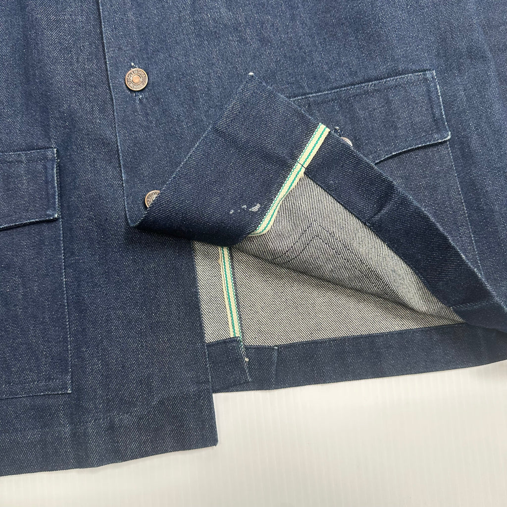 Vintage Levi's Selvedge Dark Wash Denim Chore Coat L