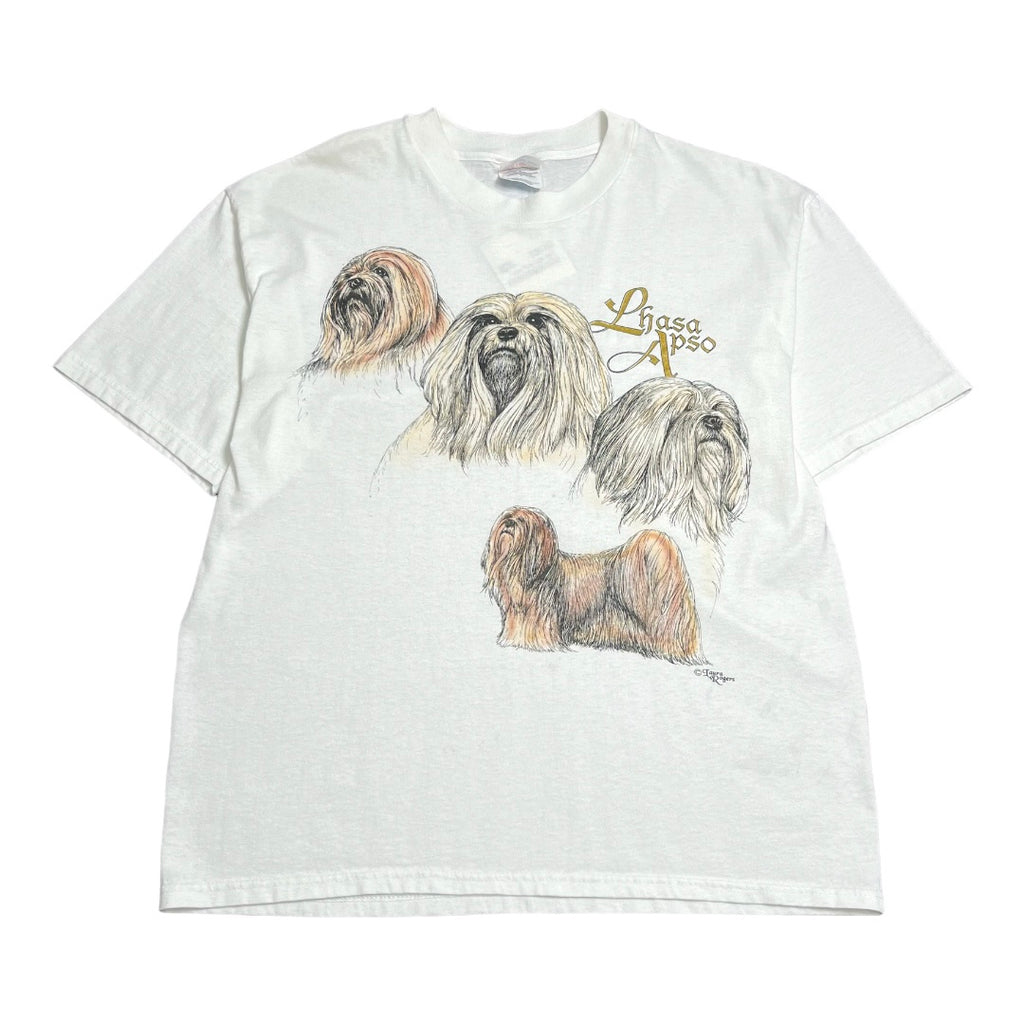 Vintage Lhasa Aspo Dog Graphic Tee L