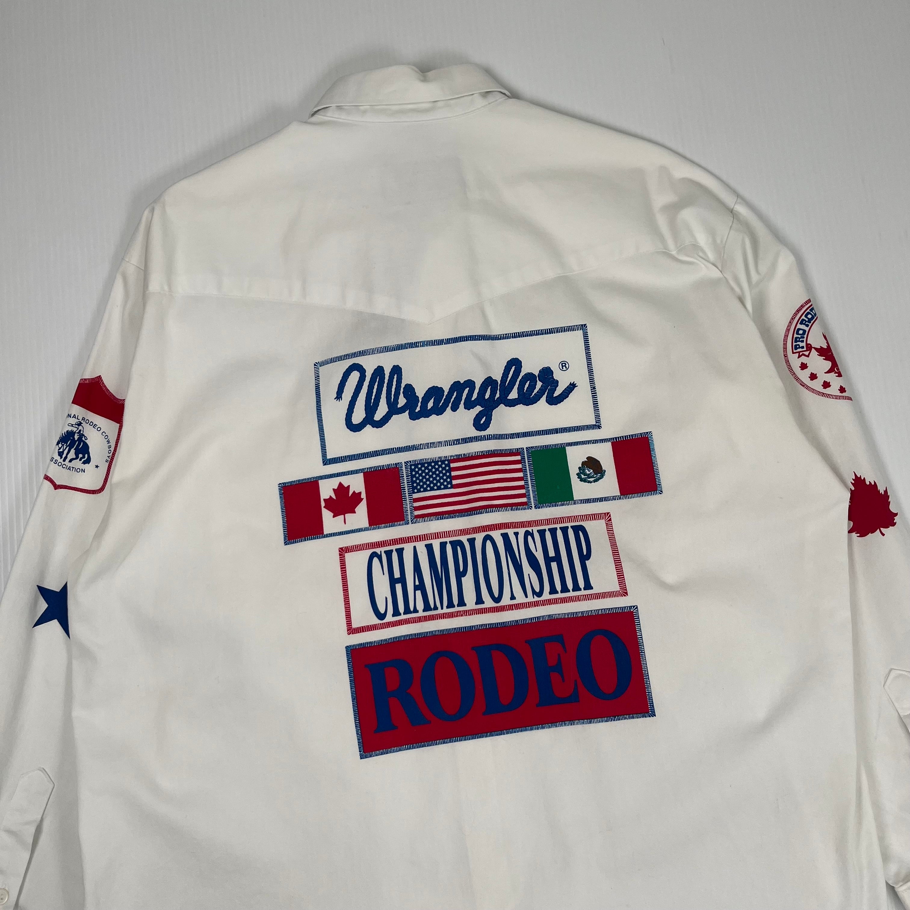 Vintage Wrangler Rodeo Championship Button Up Shirt L