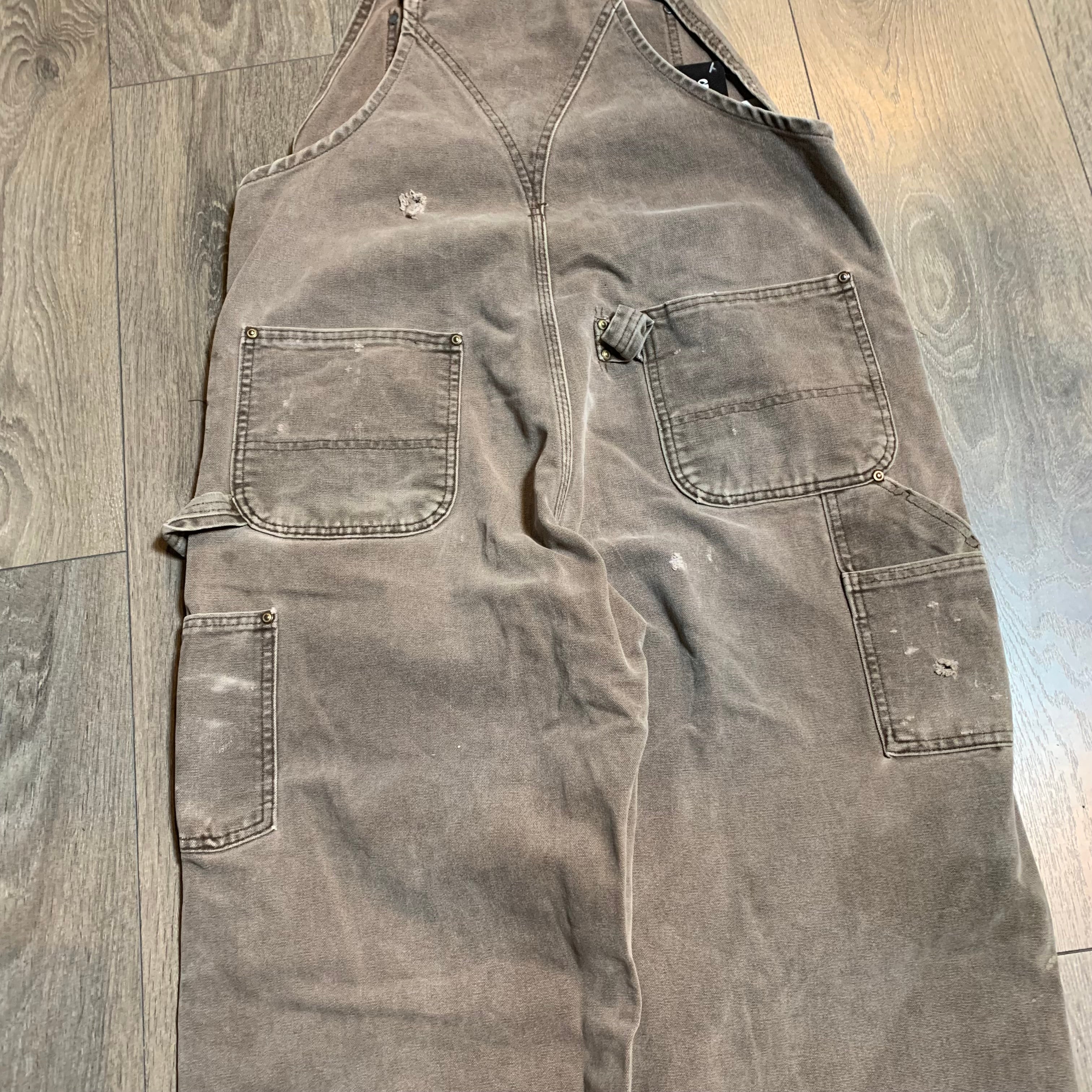 Vintage Faded Brown Carhartt Overalls 38x30