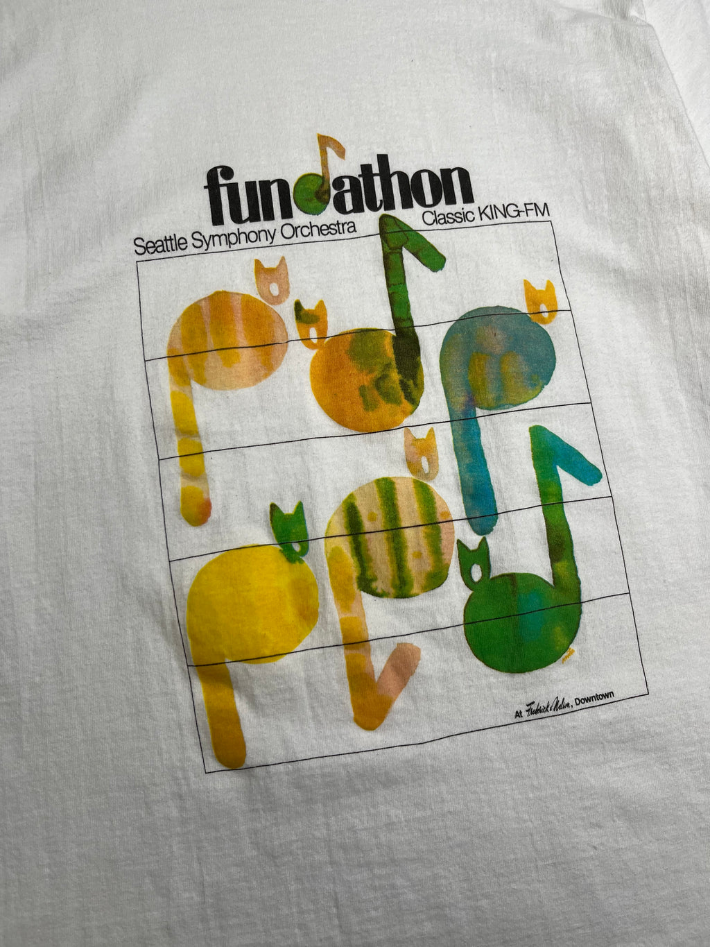 Vintage Seattle Symphony Orchestra Funathon Music Tee S