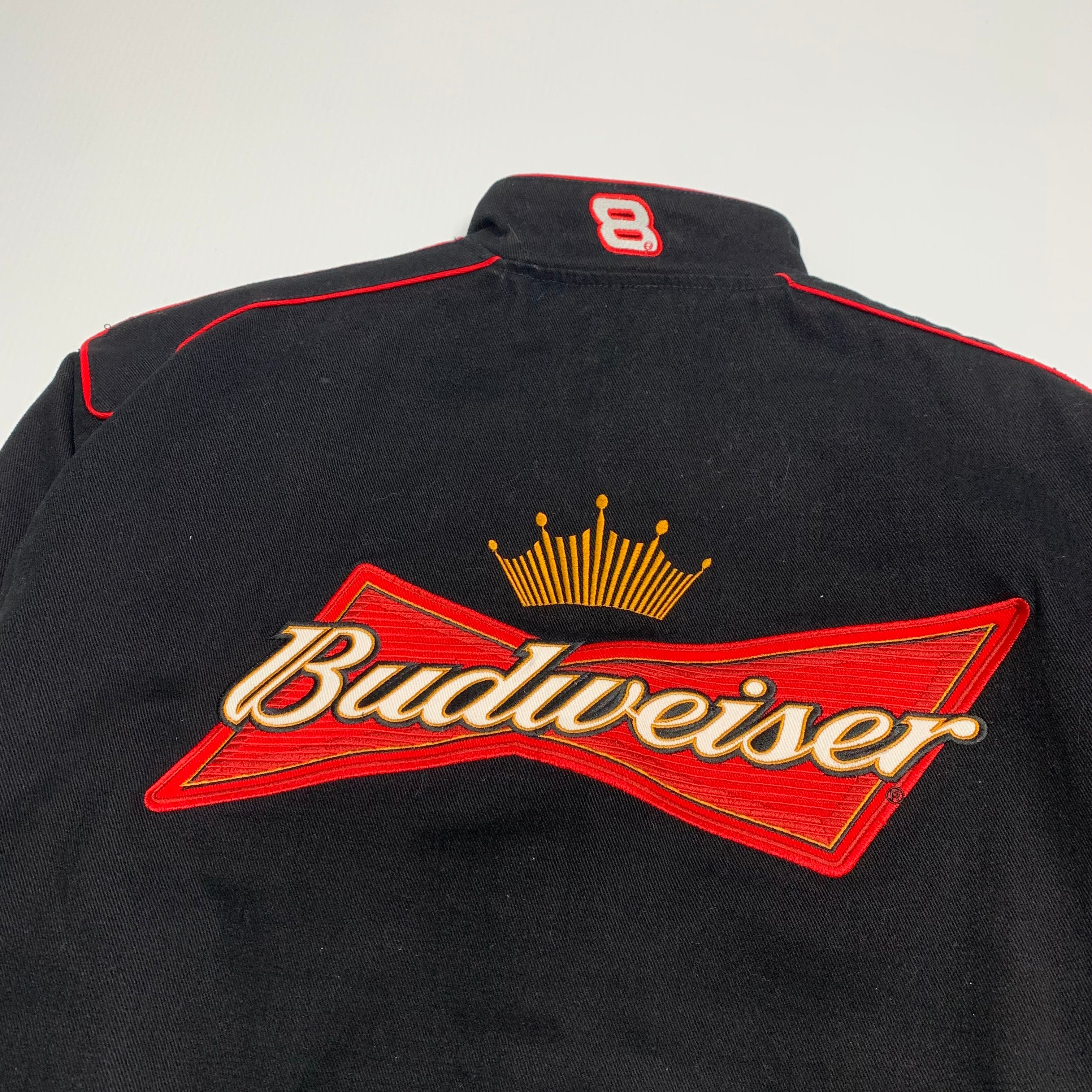 Vintage Jeff Hamilton #8 Budweiser Racing Jacket L