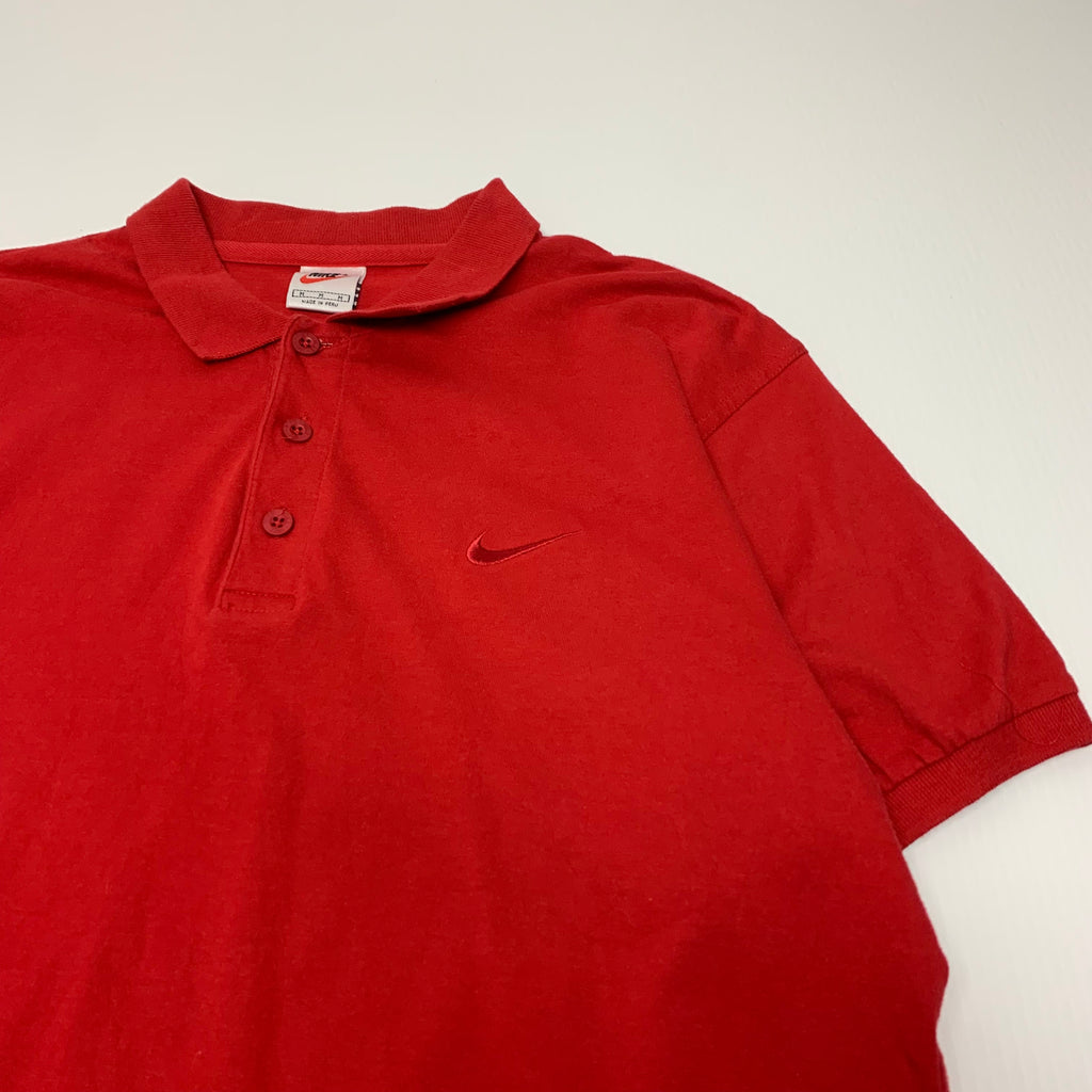 Vintage Red Nike Polo M