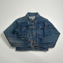 Load image into Gallery viewer, Vintage Levi&#39;s Black Tab Cropped Denim Jacket XS
