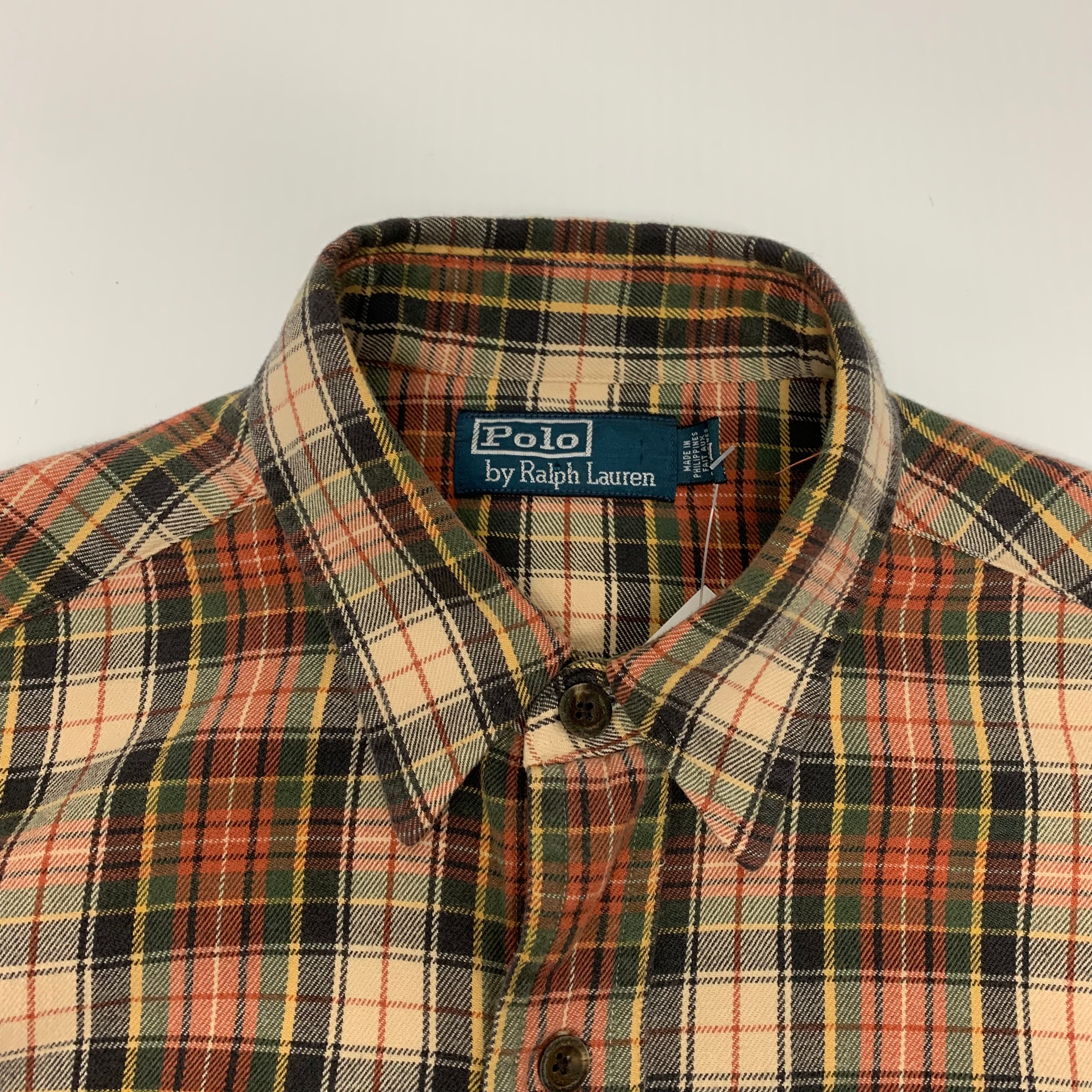 Plaid Polo RL Flannel M
