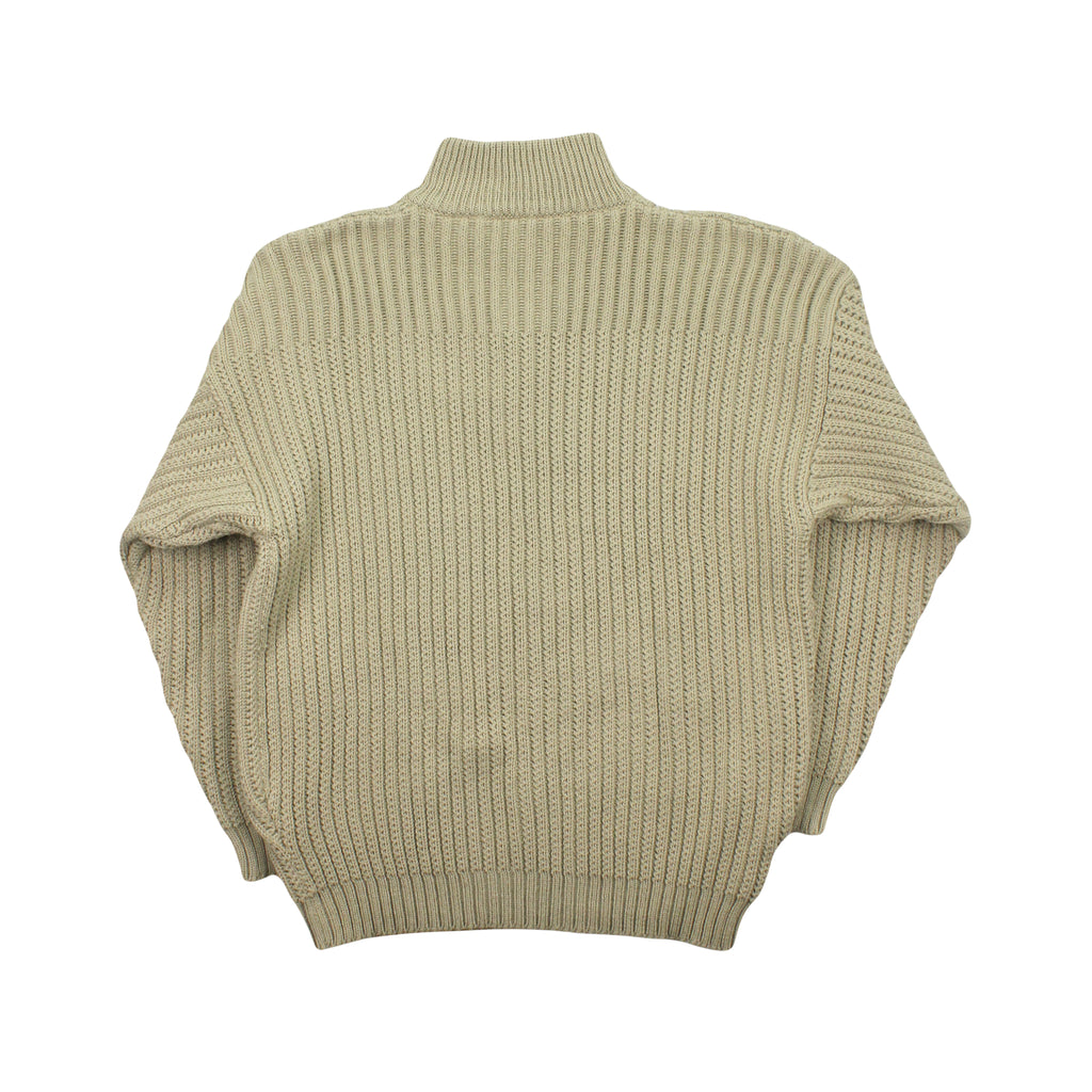 Vintage Brass Plum Ribbed 1/4 Zip Sweater L