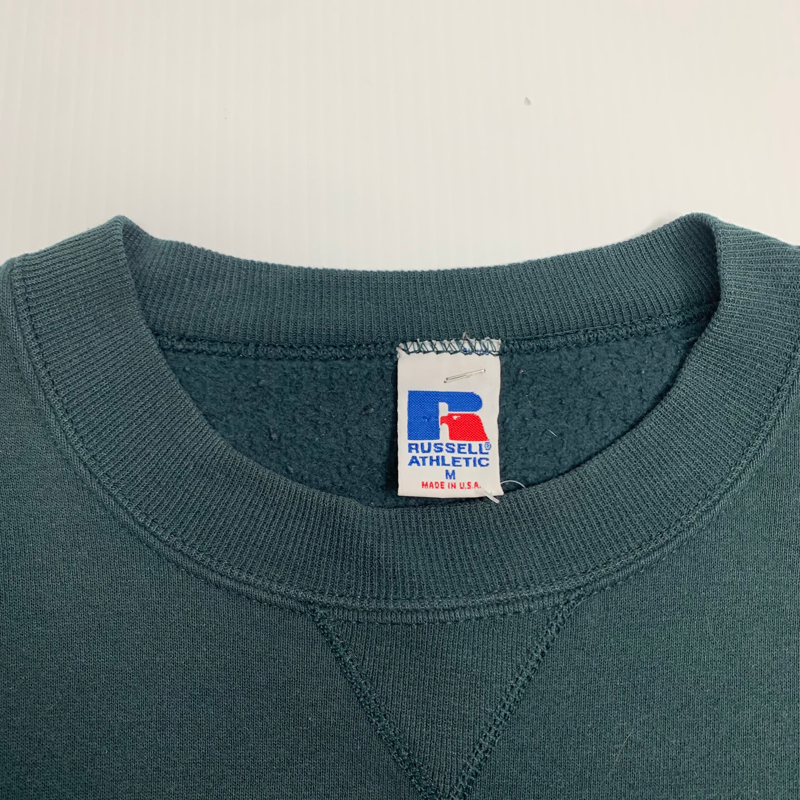 90s Russell Athletic Dark Green Crewneck M