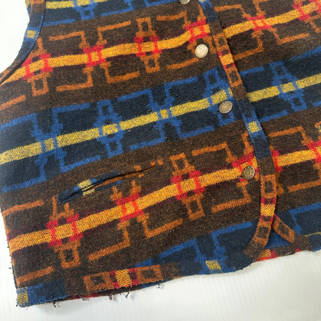 Vintage Esprit Pattern Wool Vest M