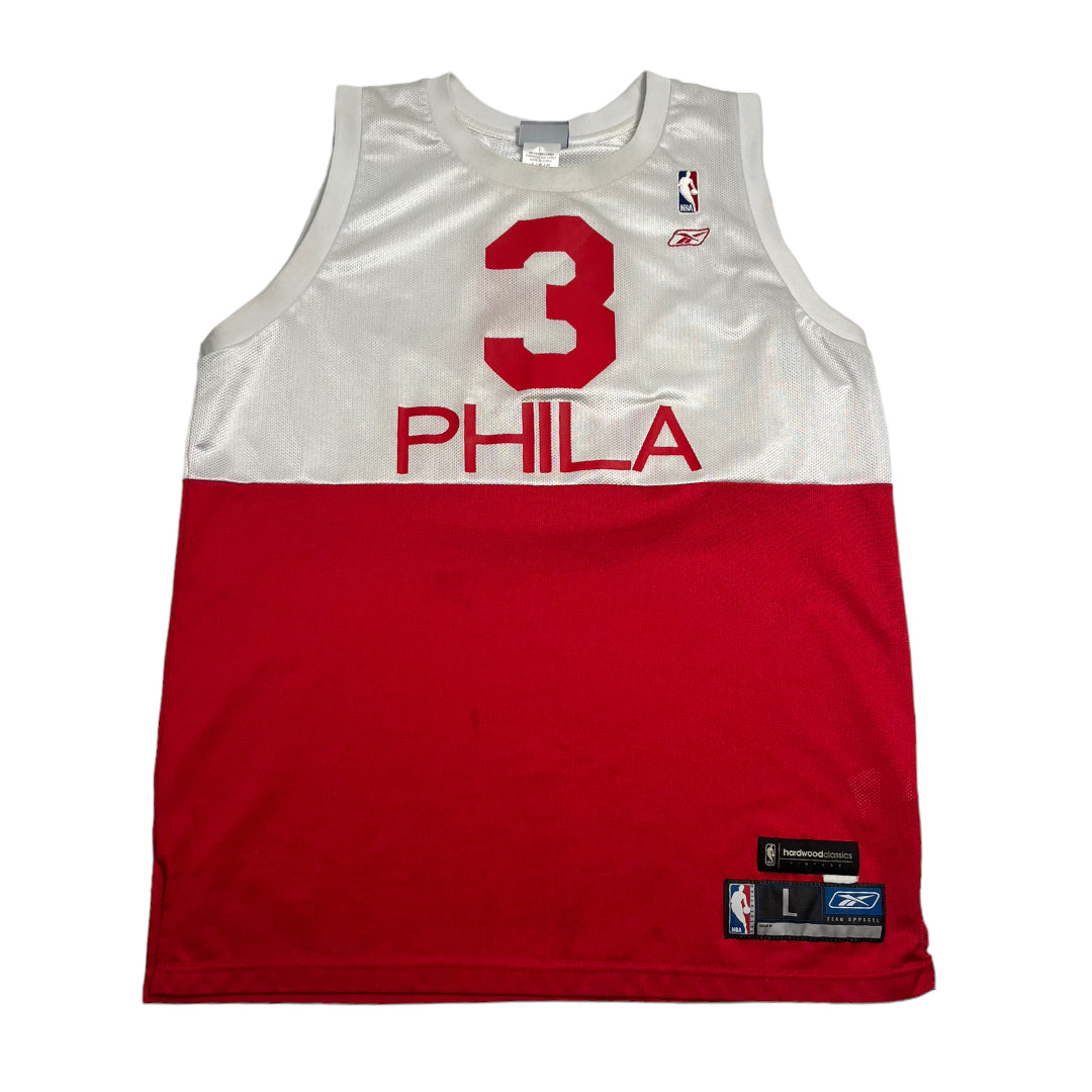 Reebok Philadelphia 76ers Allen Iverson Basketball Jersey L
