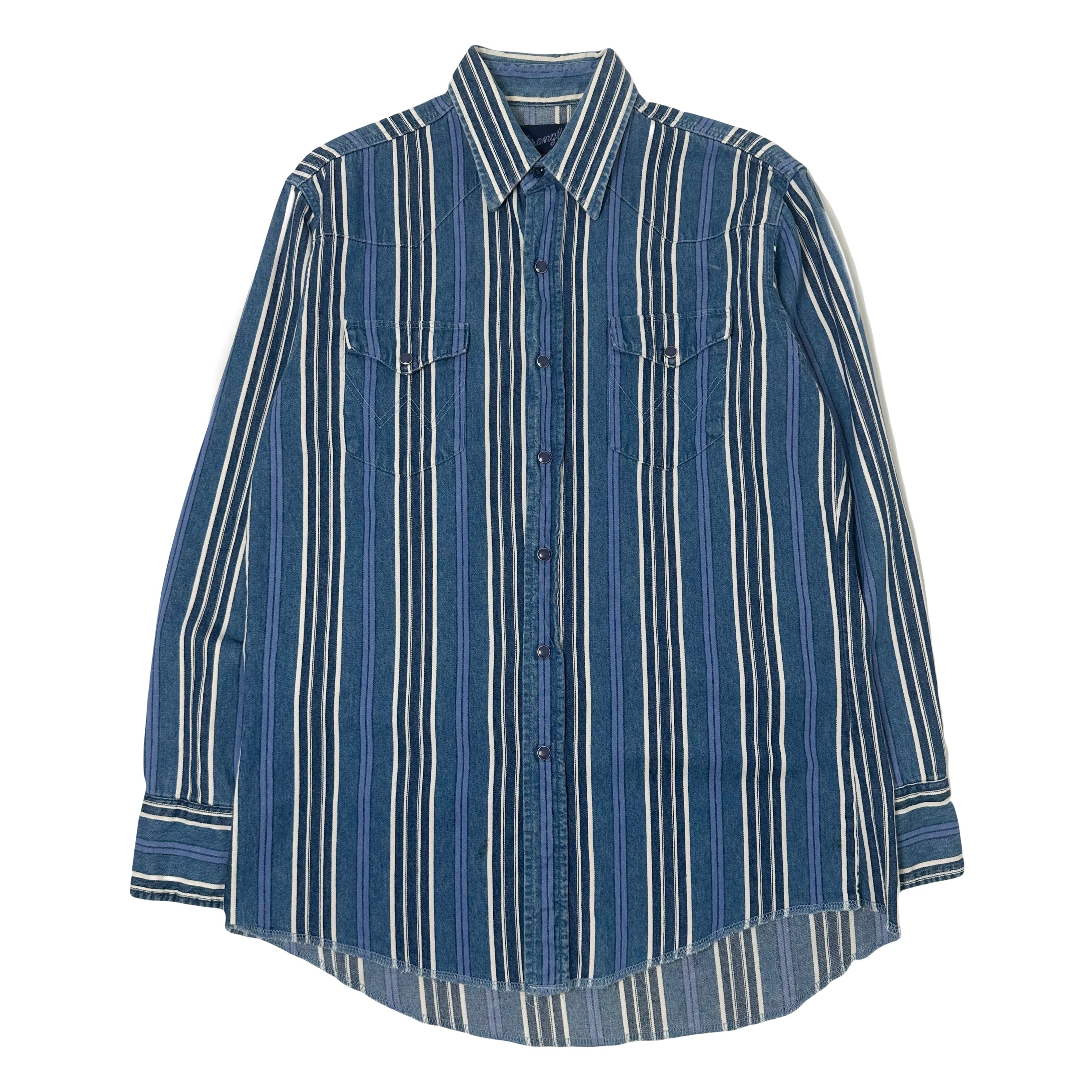 Vintage Wrangler Multi Stripe Button Up Shirt M