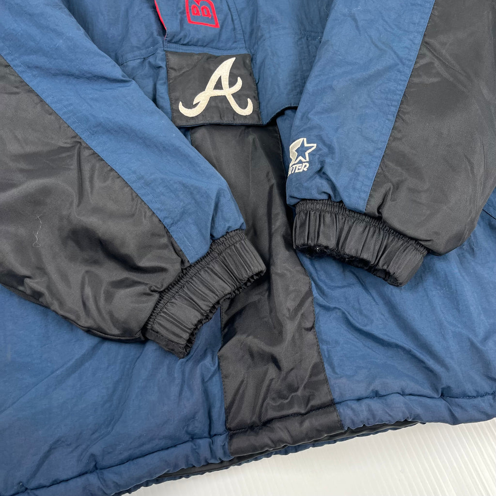 Vintage Starter Atlanta Braves 1/2 Zip Puffer L