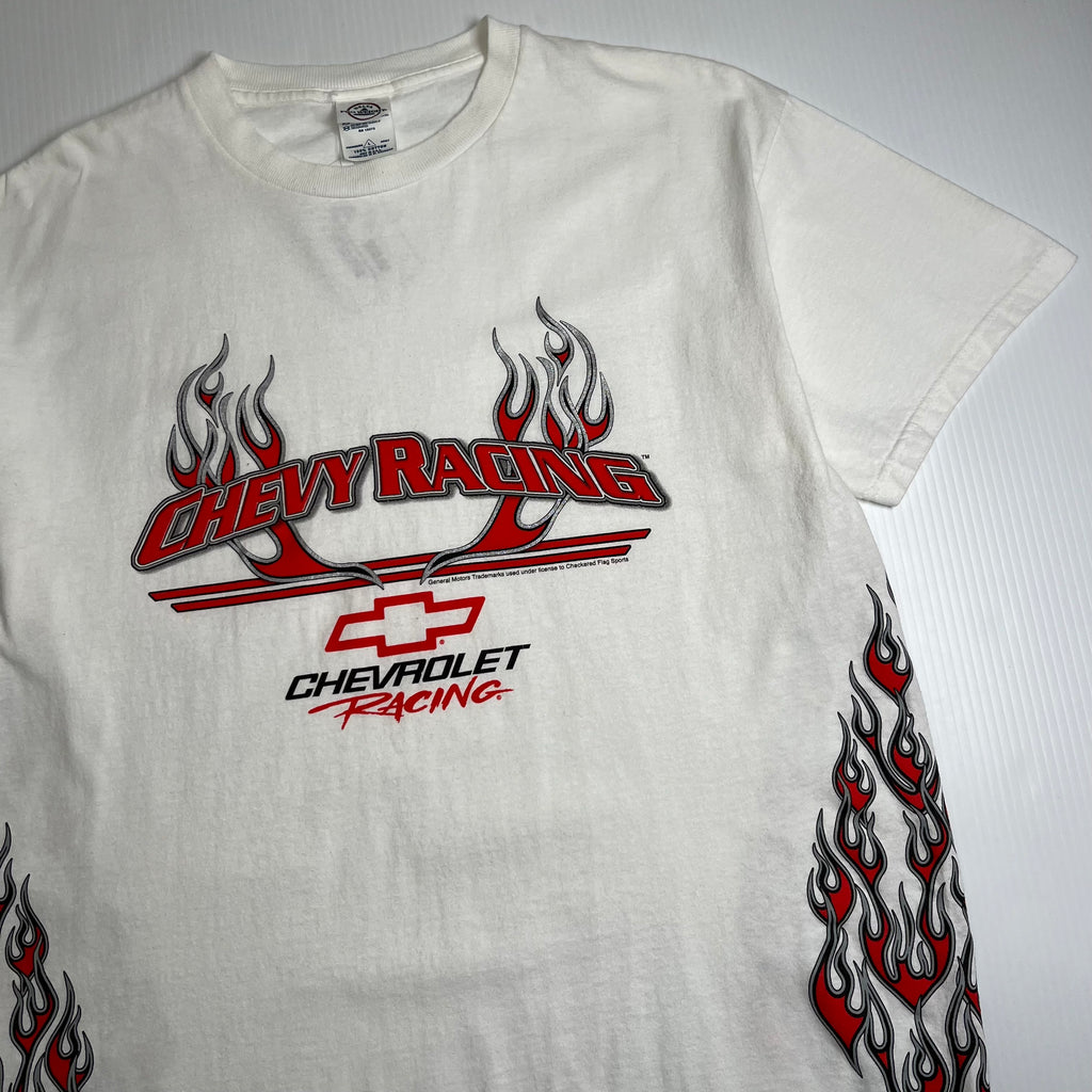 Vintage Chevy Racing Flames Graphic Tee L