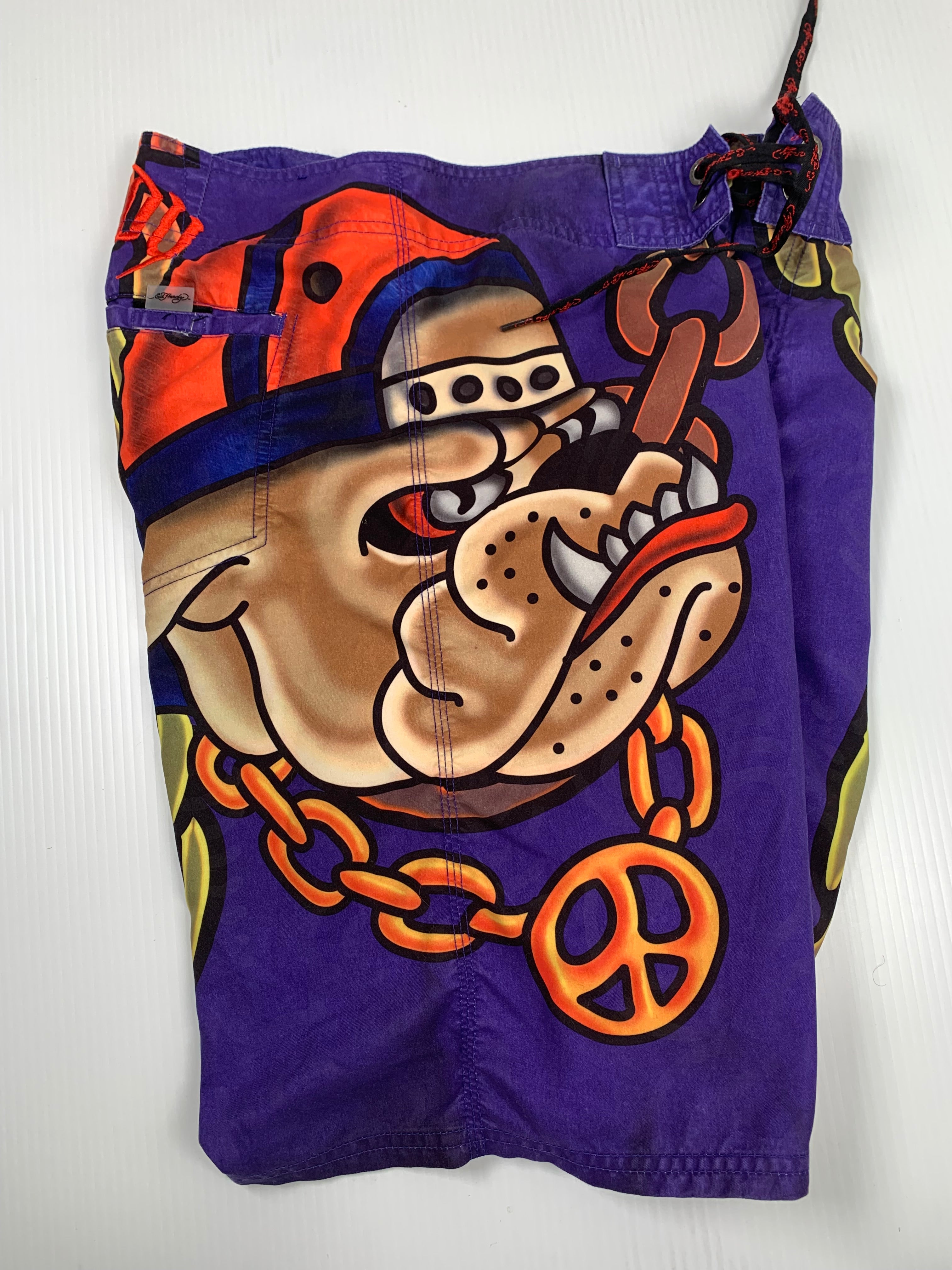 Y2K Ed Hardy AOP Swim Trunks 32