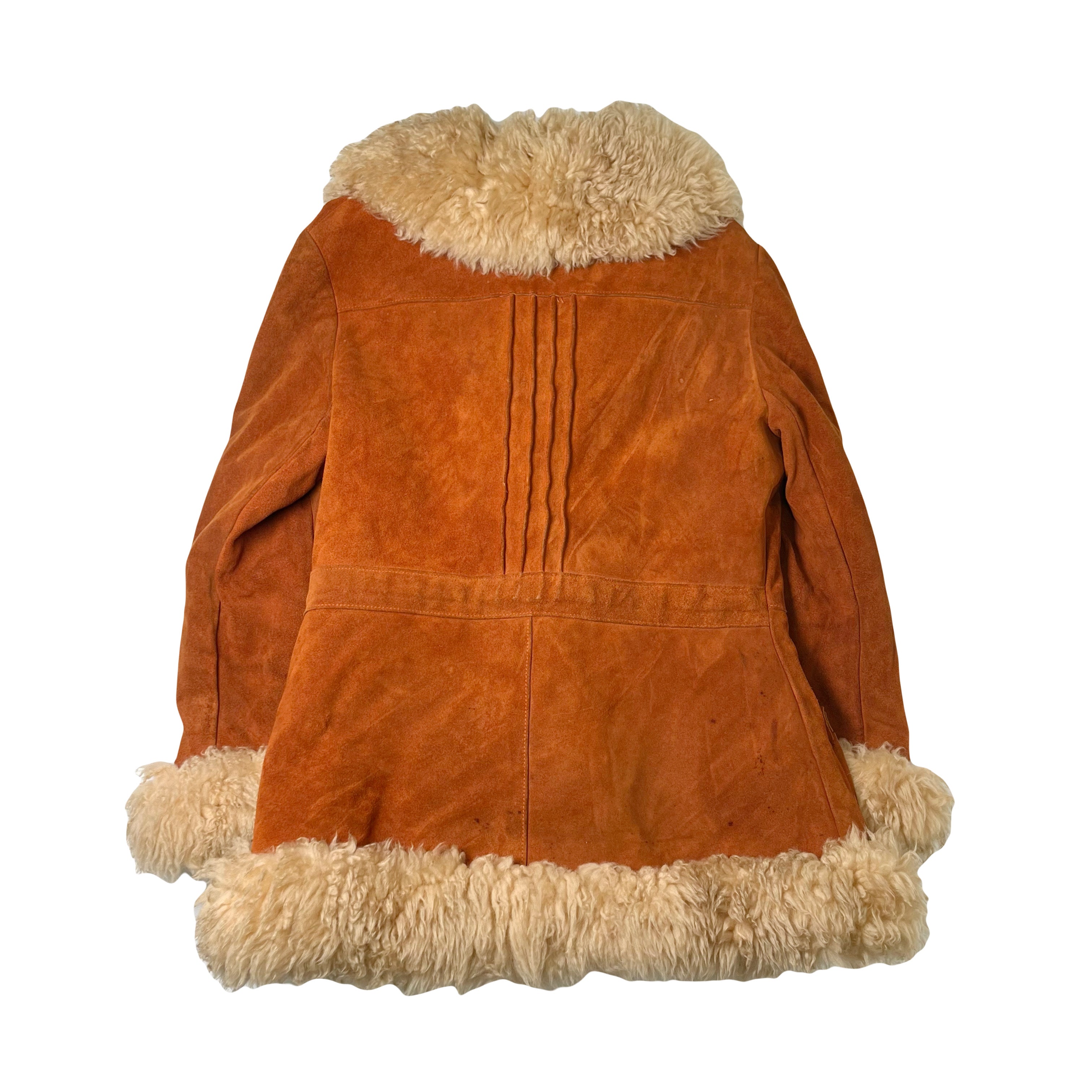 Vintage Sherpa Lined Suede Jacket Women's 6