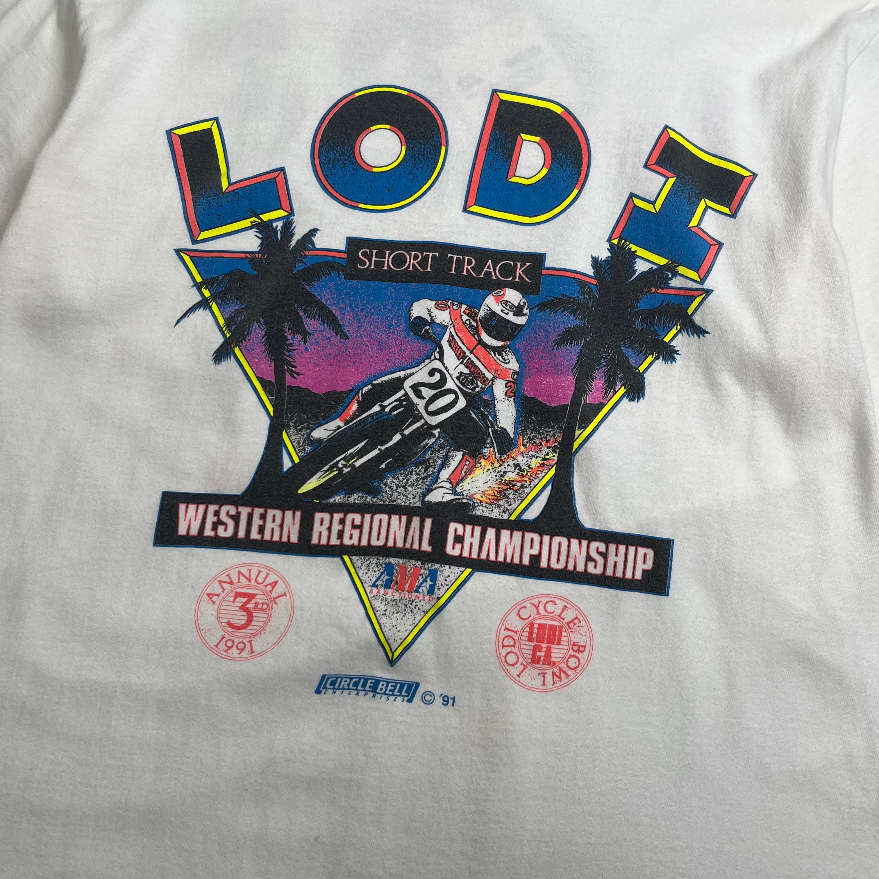 1991 Lodi Short Track Racking Graphic Tee XL
