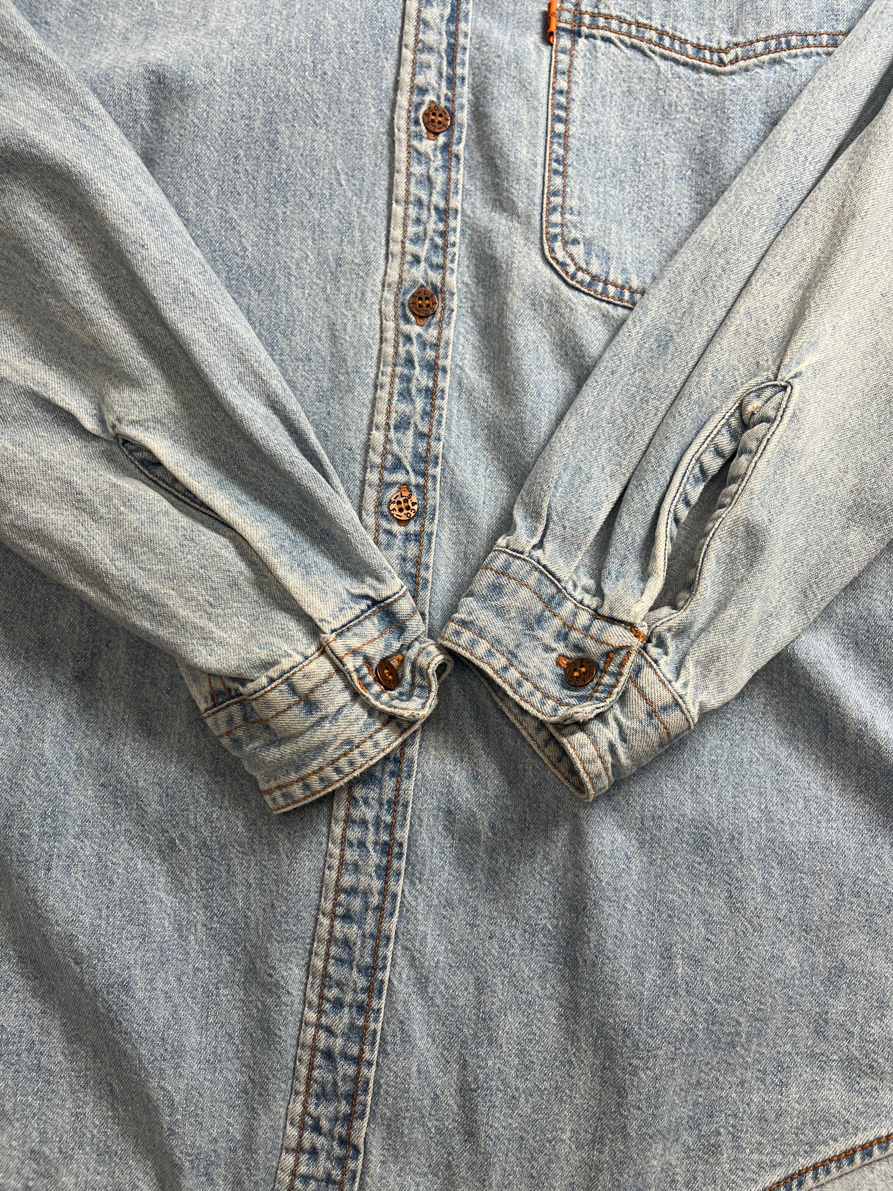 Vintage Levi's Orange Tab Medium Wash Button Up Shirt M