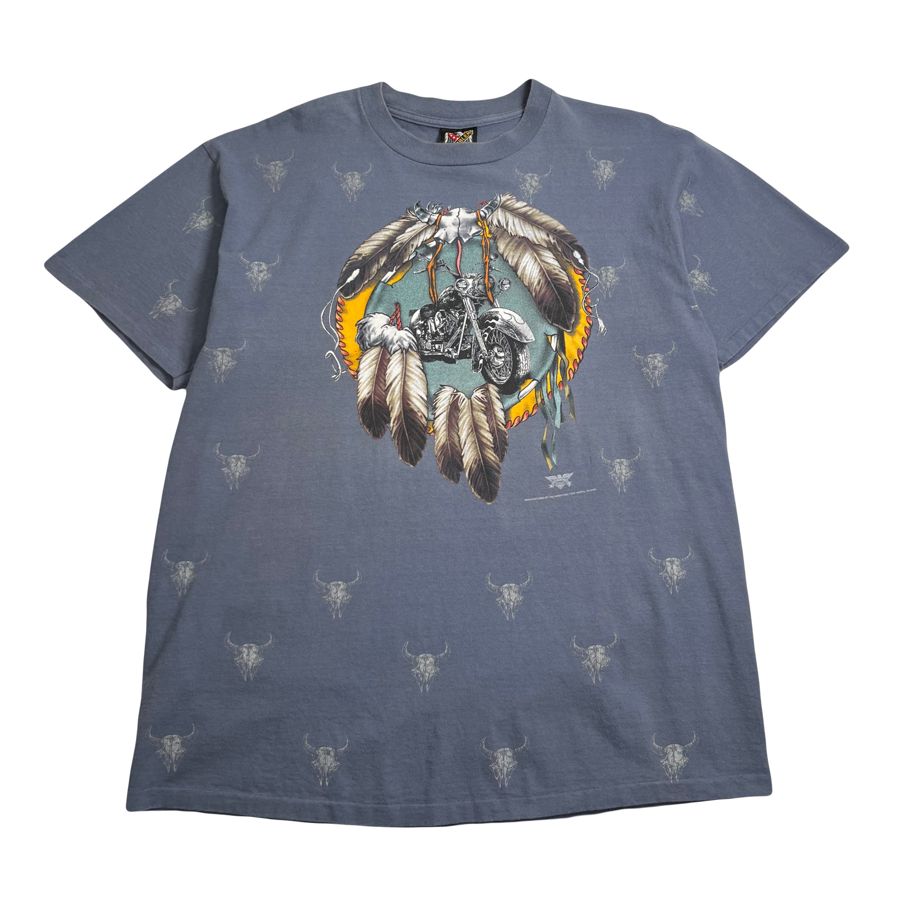 Vintage 3D Emblem American Biker Tee XL