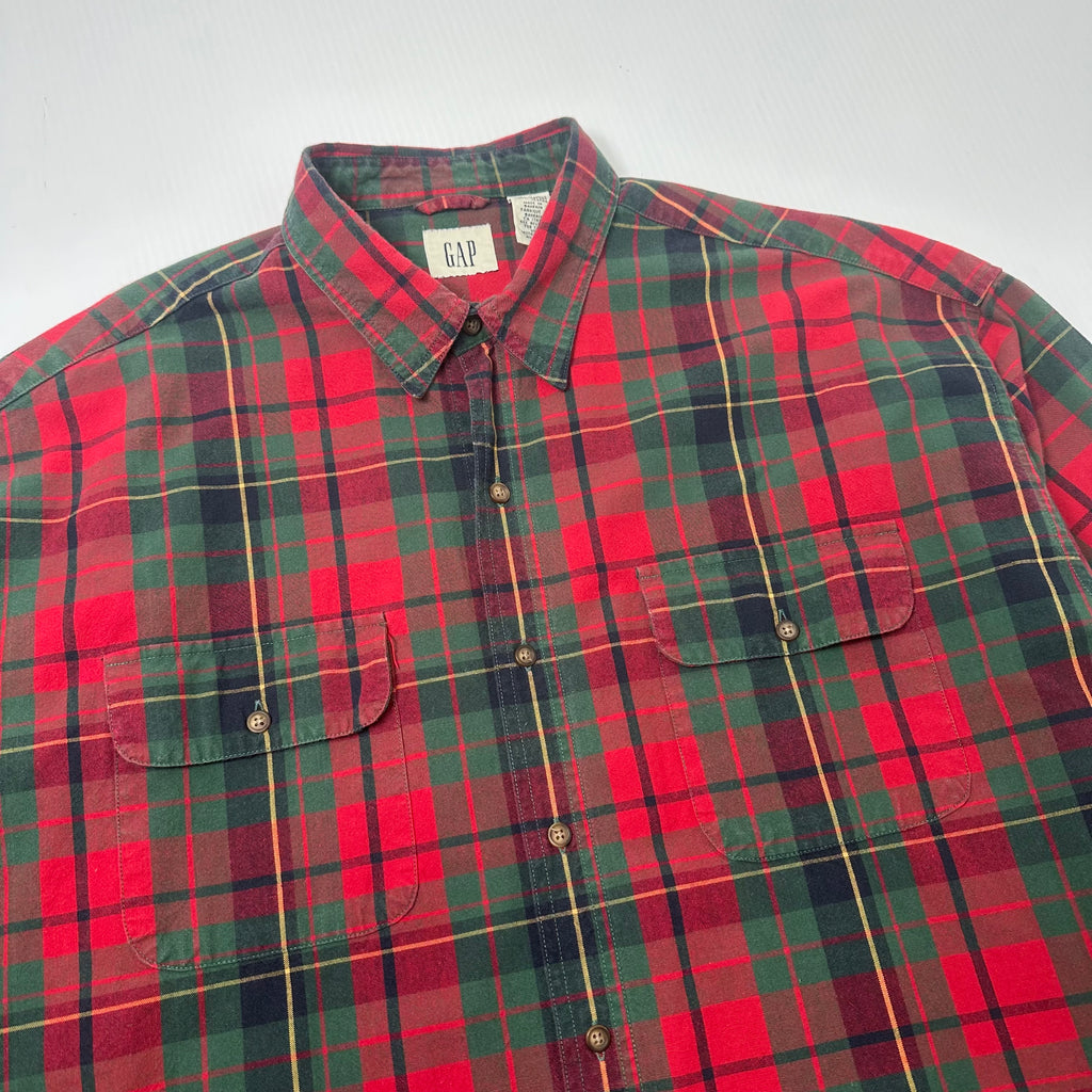 Vintage GAP Plaid Button Up Shirt XL