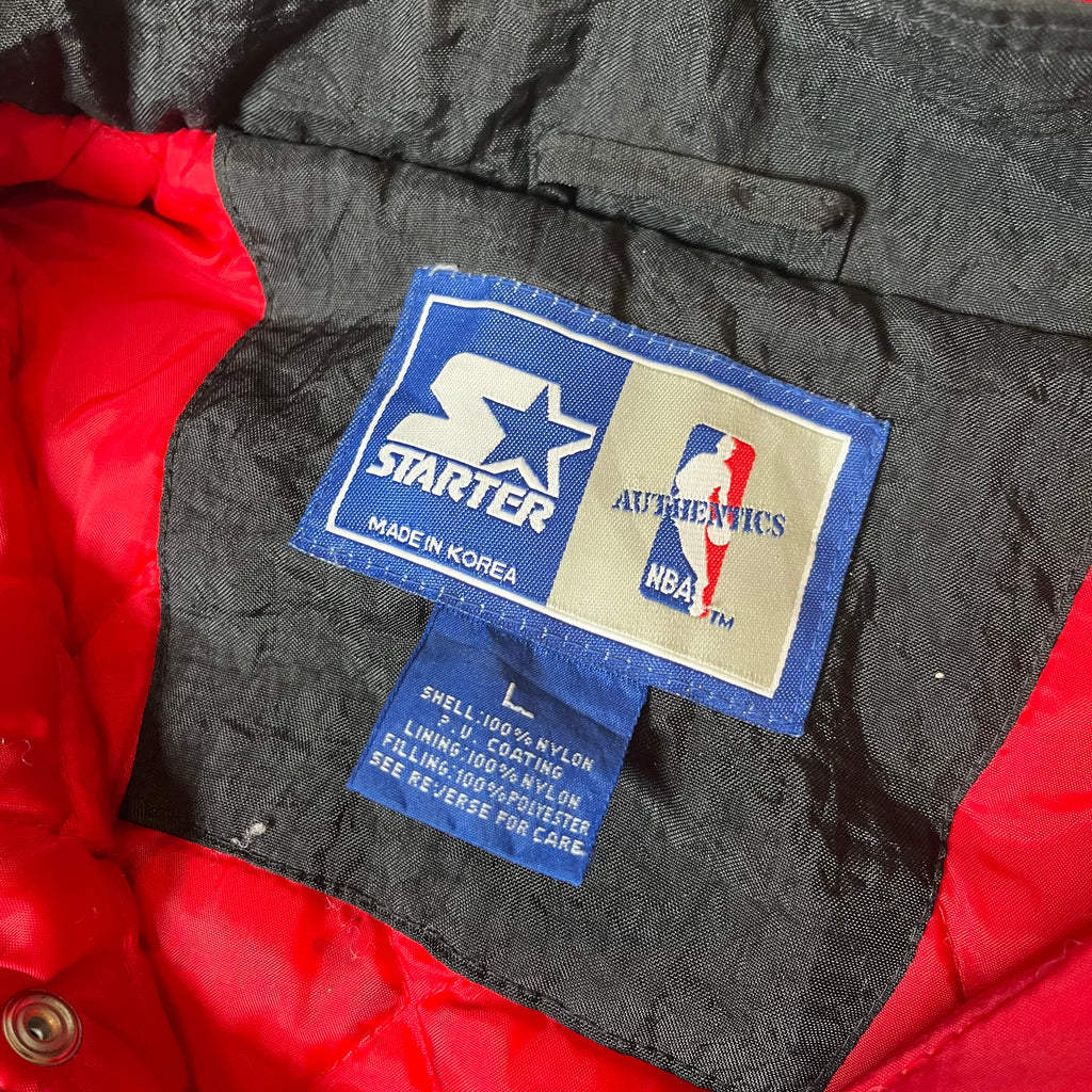 Vintage Starter Chicago Bulls 1/4 Zip Puffer Jacket Women's L