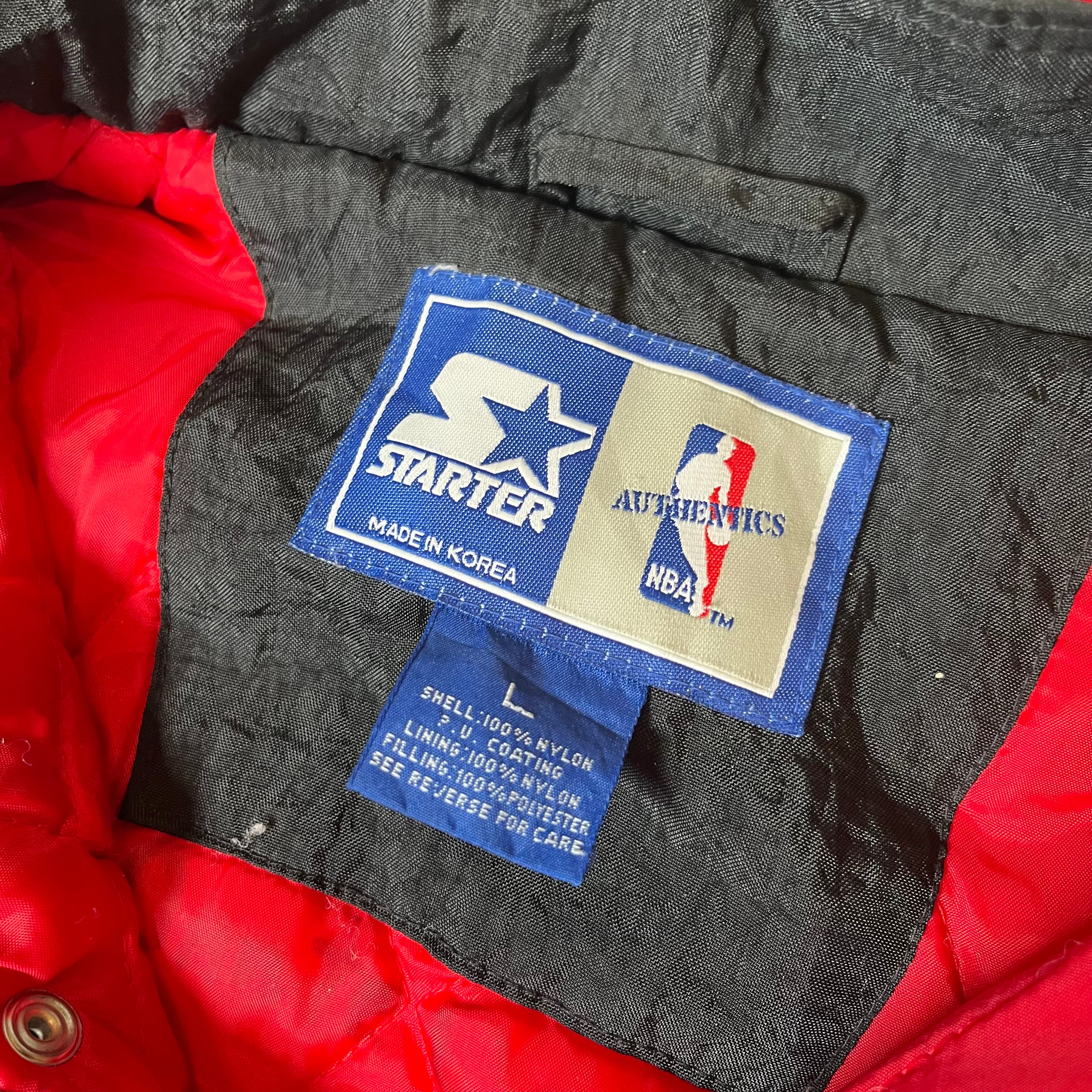 Vintage Starter Chicago Bulls 1/4 Zip Puffer Jacket Women's L