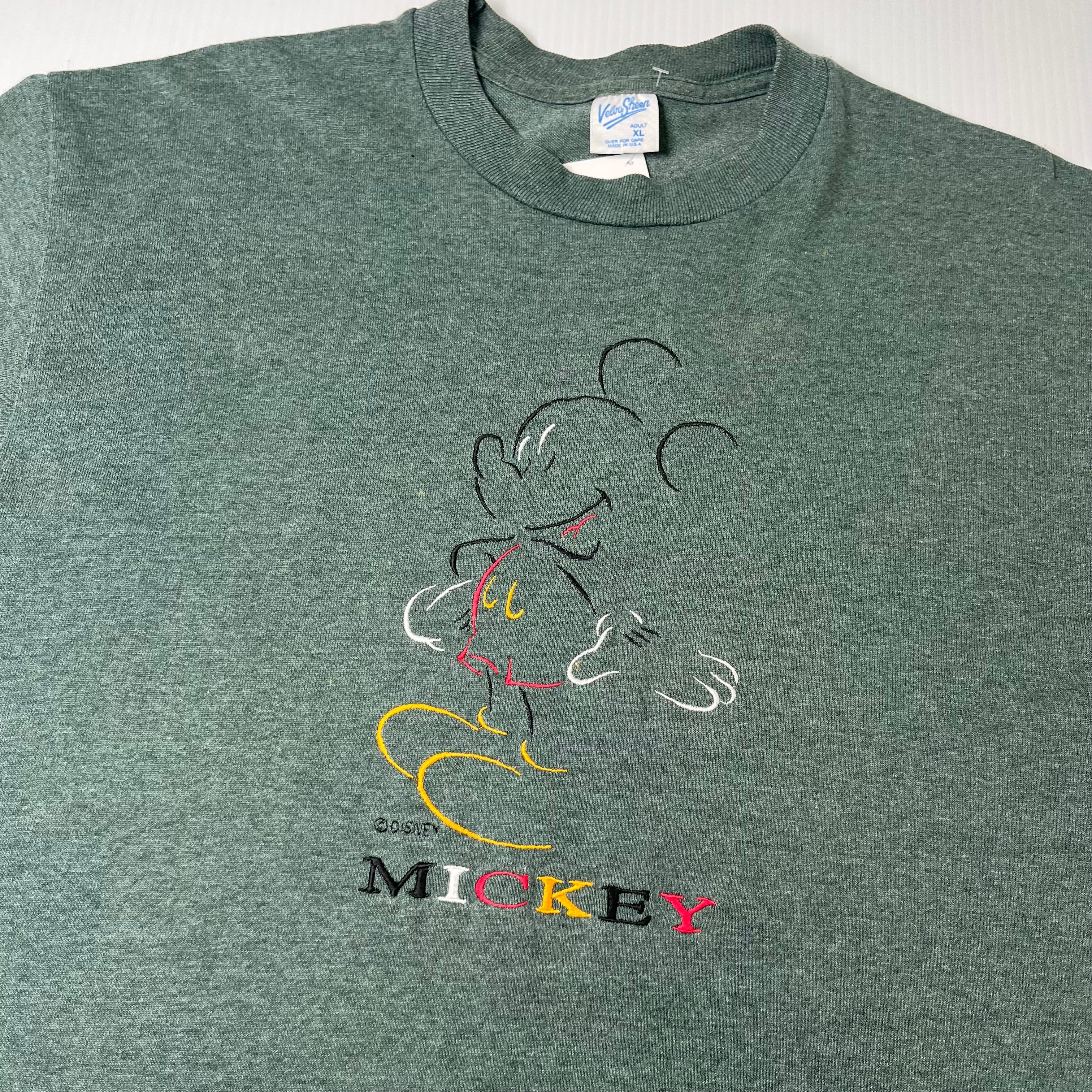 Vintage Disney Mickey Embroidered Graphic Tee XL