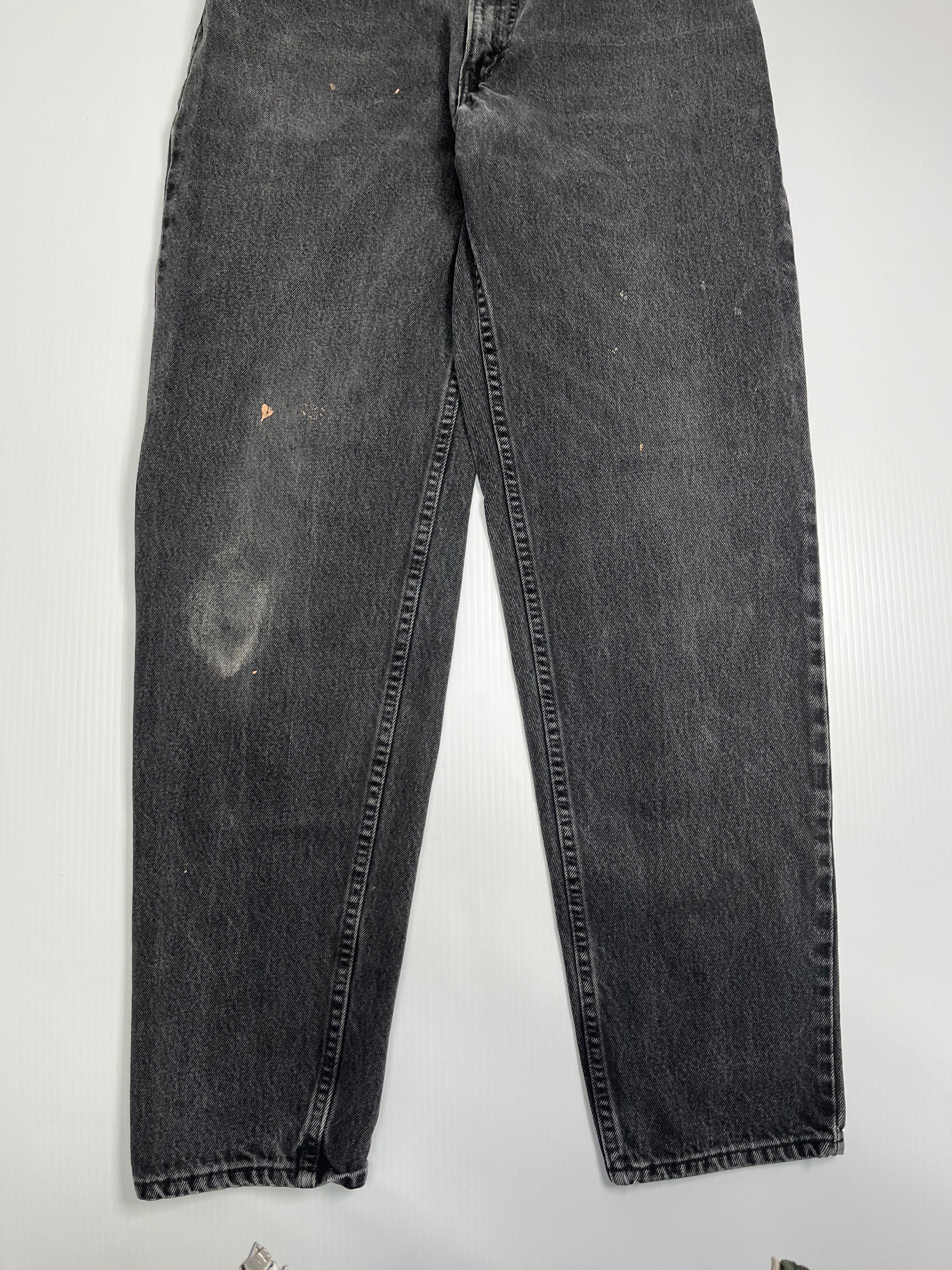 Vintage Levi's 550 Orange Tab Black Denim 35