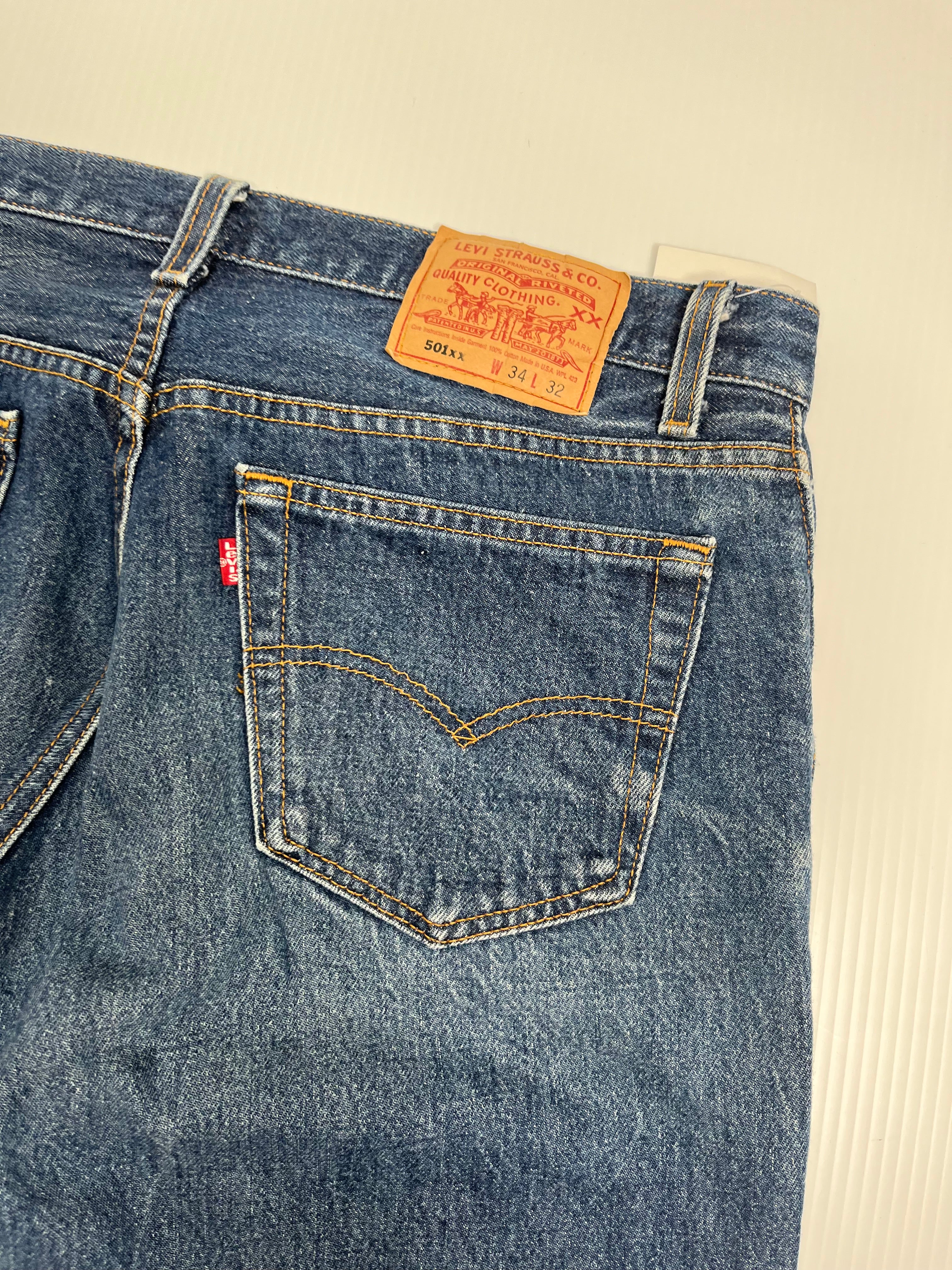 80s Levi's 501xx Dark Wash Denim 34