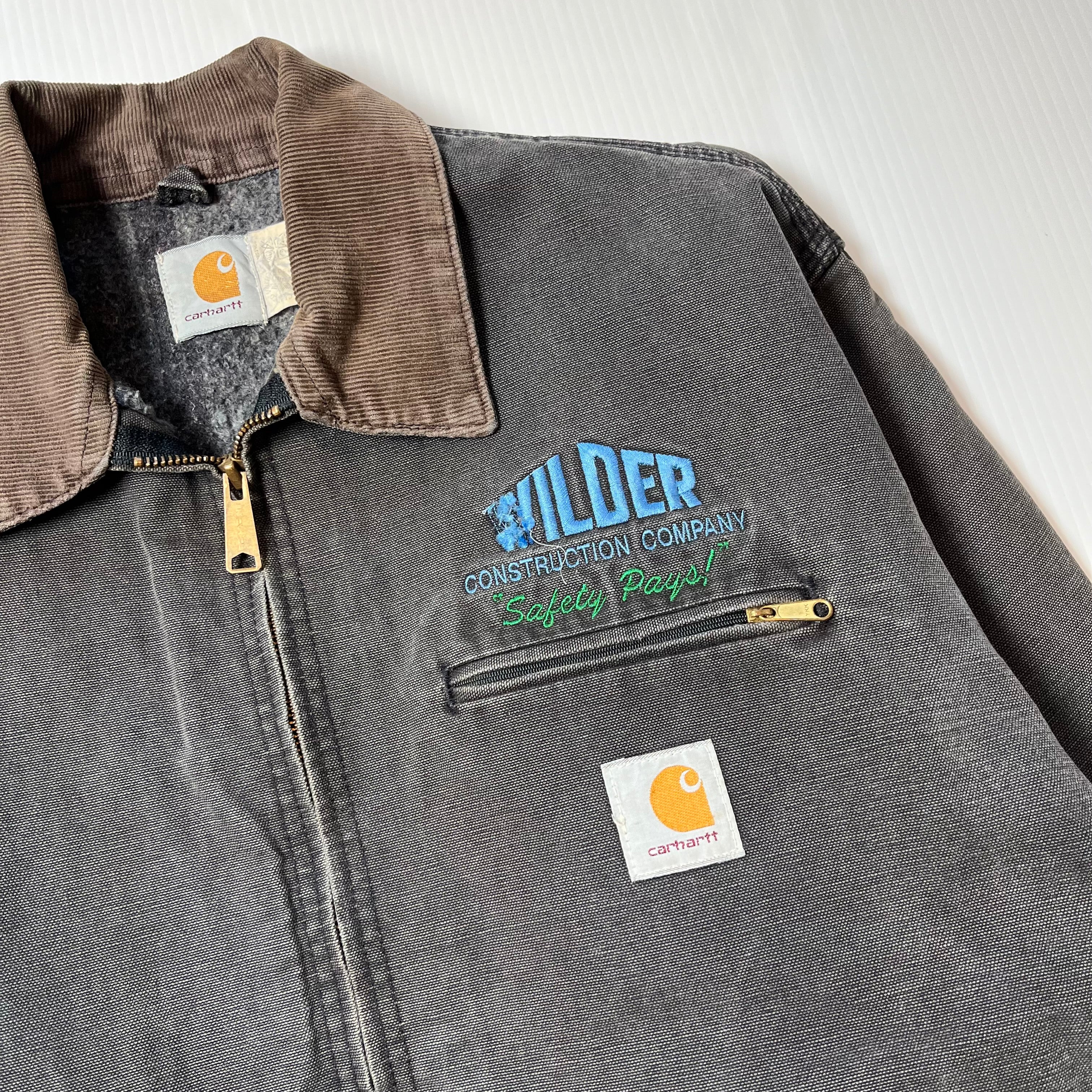 Vintage Carhartt J01 Wilder Construction Detroit Jacket L