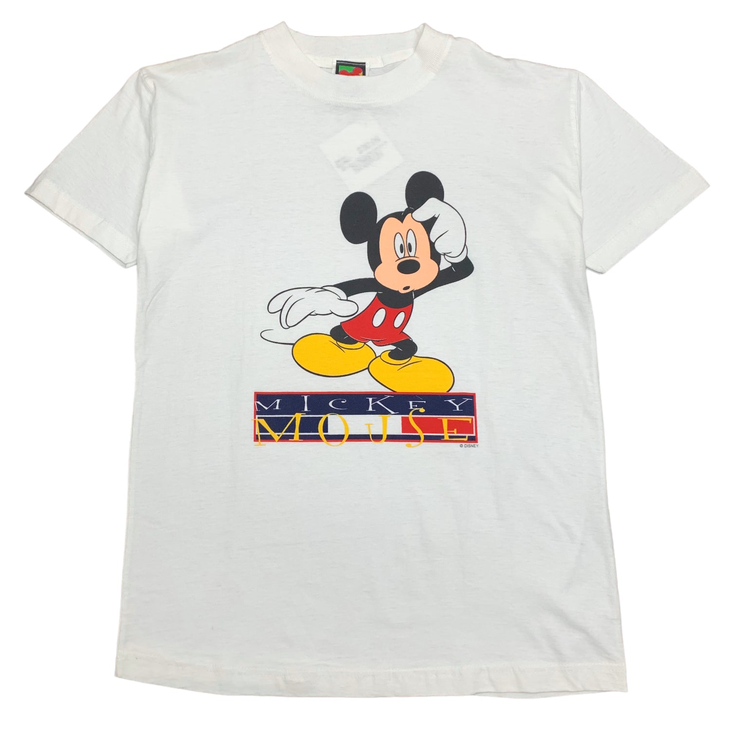 90’s White Mickey Mouse Tee M