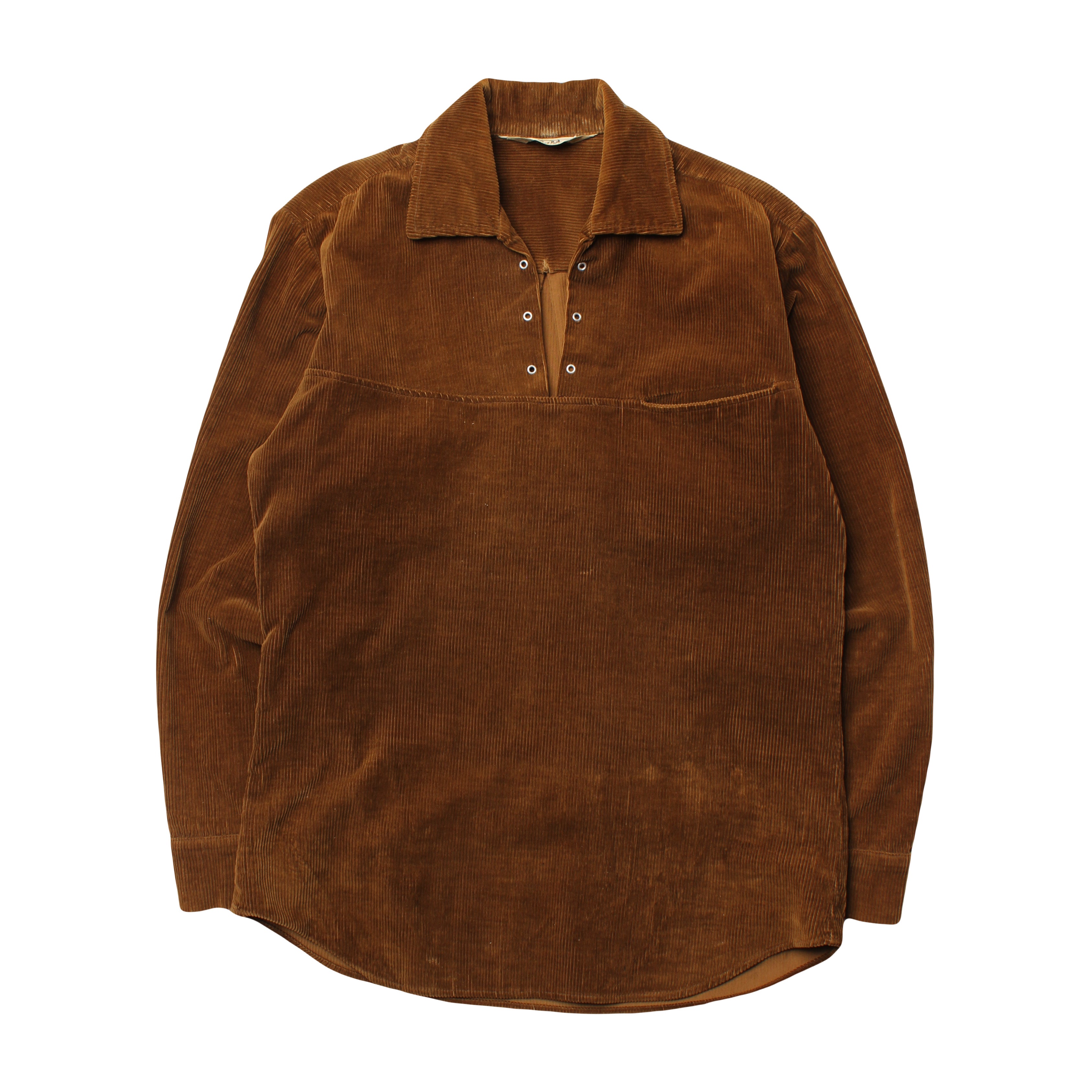 Vintage Corduroy 1/4 Tie Pullover Shirt L