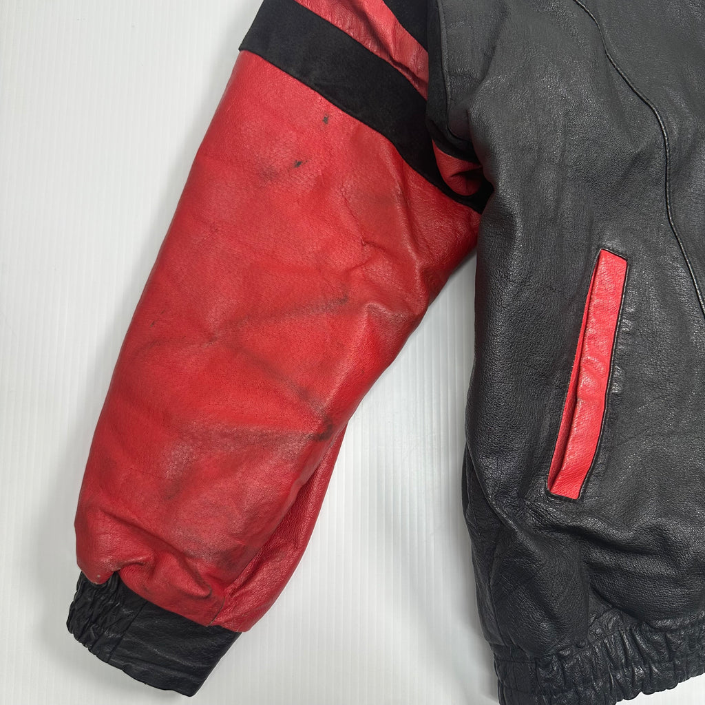 Vintage Chicago Basketball Leather Jacket XL