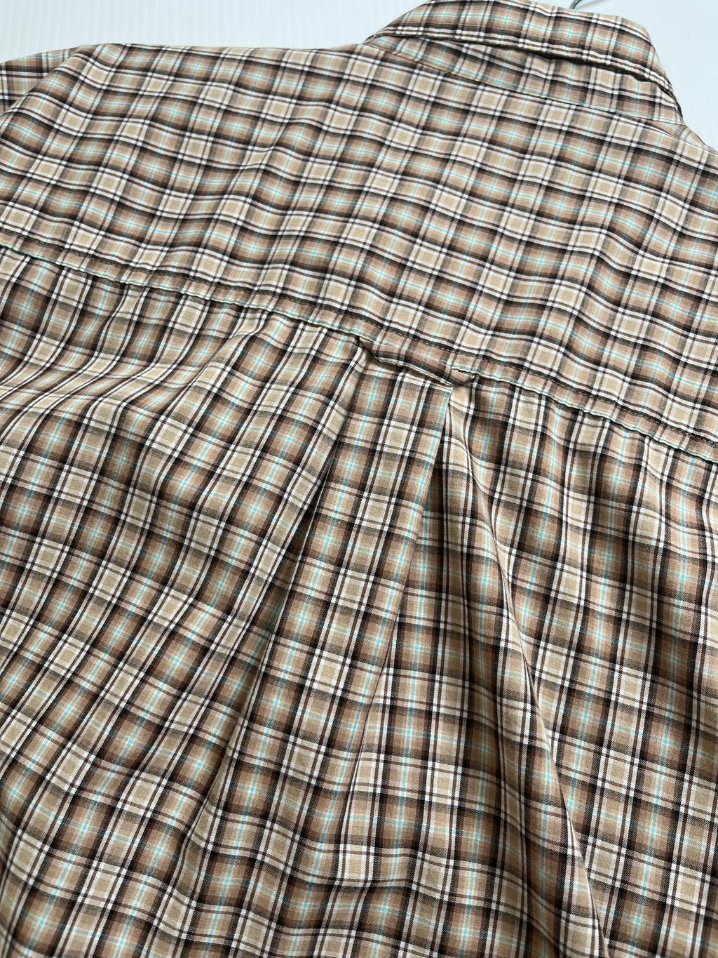 Vintage Wrangler Riata Plaid Short Sleeve Button Up Shirt XL