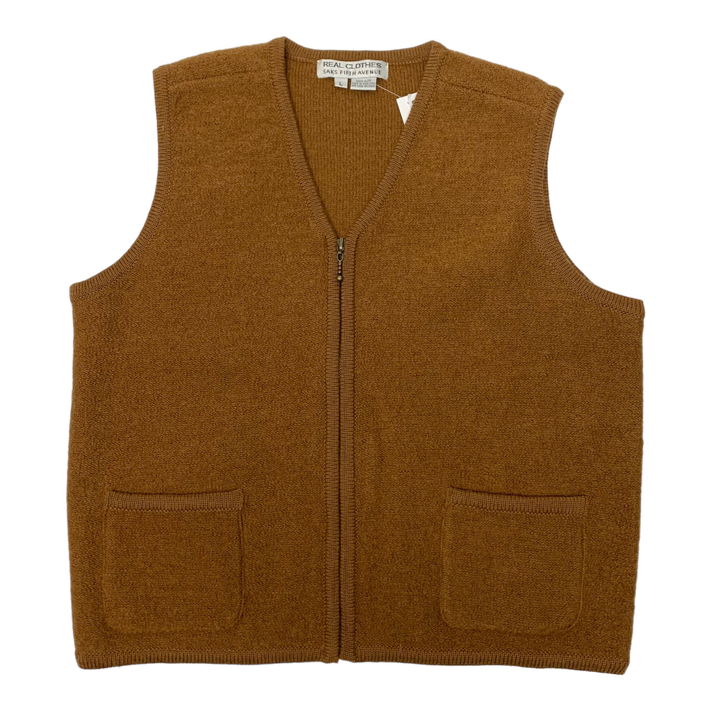 Vintage Saks Fifth 100% Wool Vest L