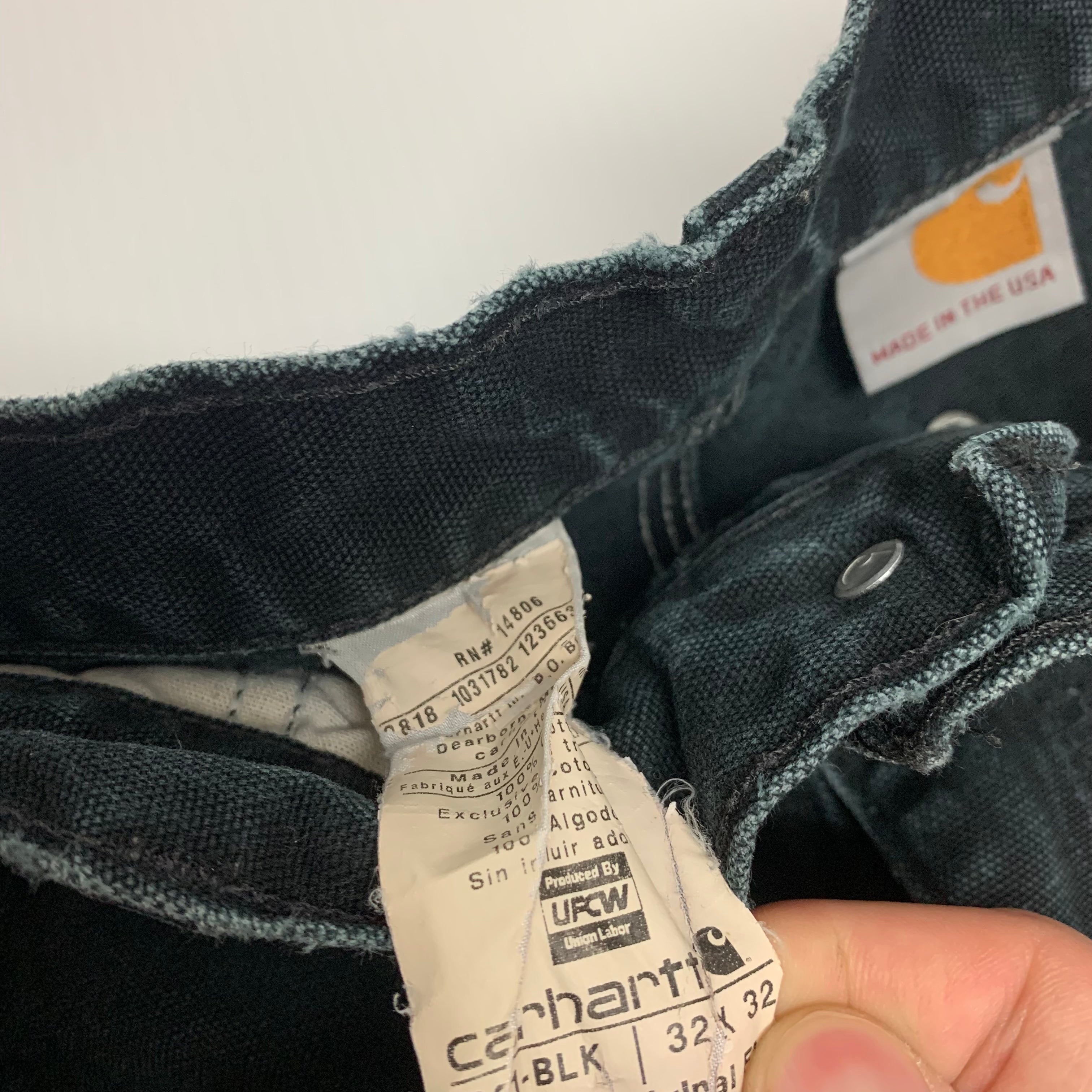 Carhartt Black Double Knee Denim 32x32 0818