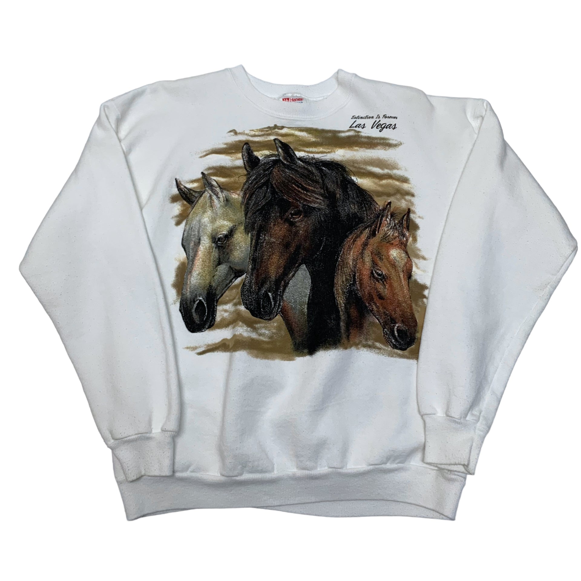 90s Horse Graphic Las Vegas Crewneck L