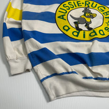 Load image into Gallery viewer, 80s Adidas Aussie Rugby Striped Collared Crewneck L
